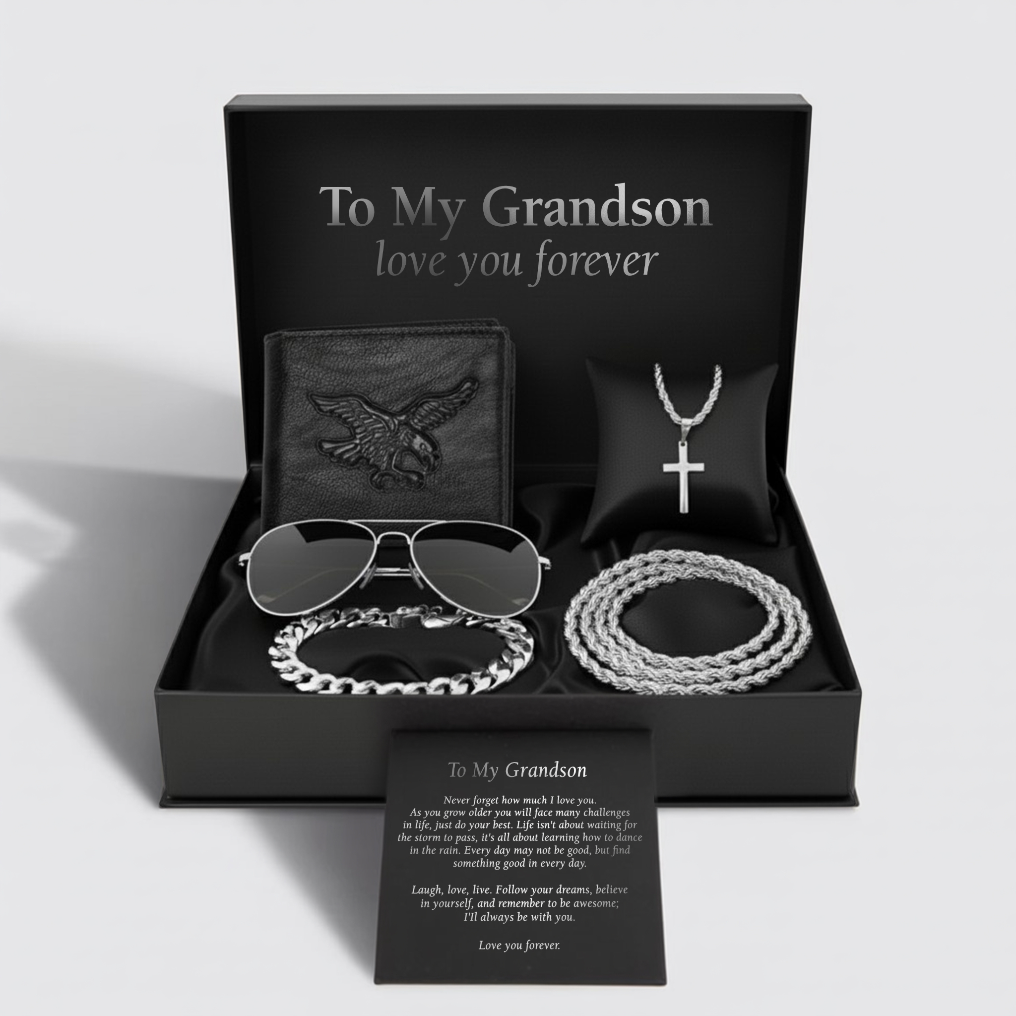 To My Grandson - Silver - View 1