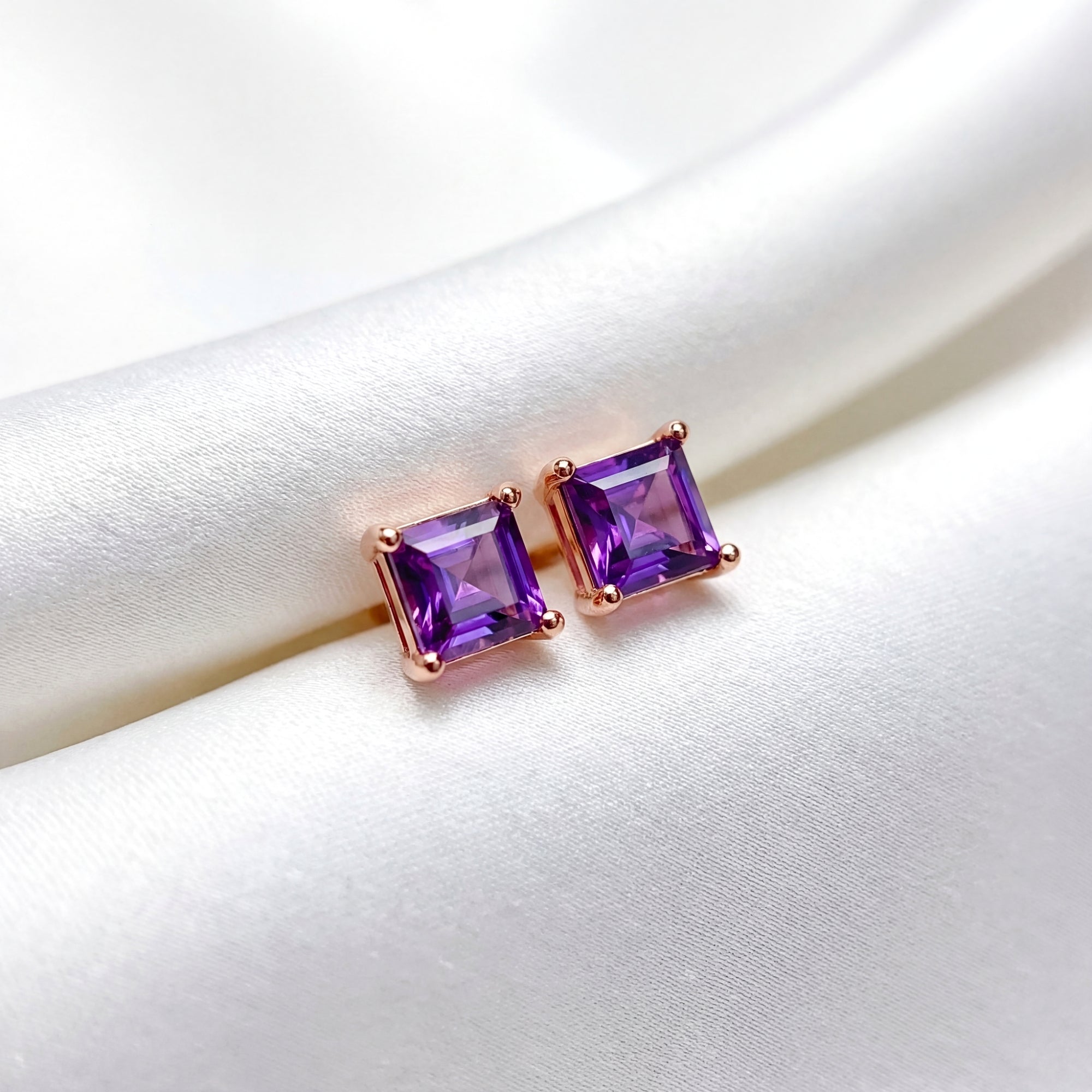 The Elowen Studs - 18K Rose Gold Vermeil