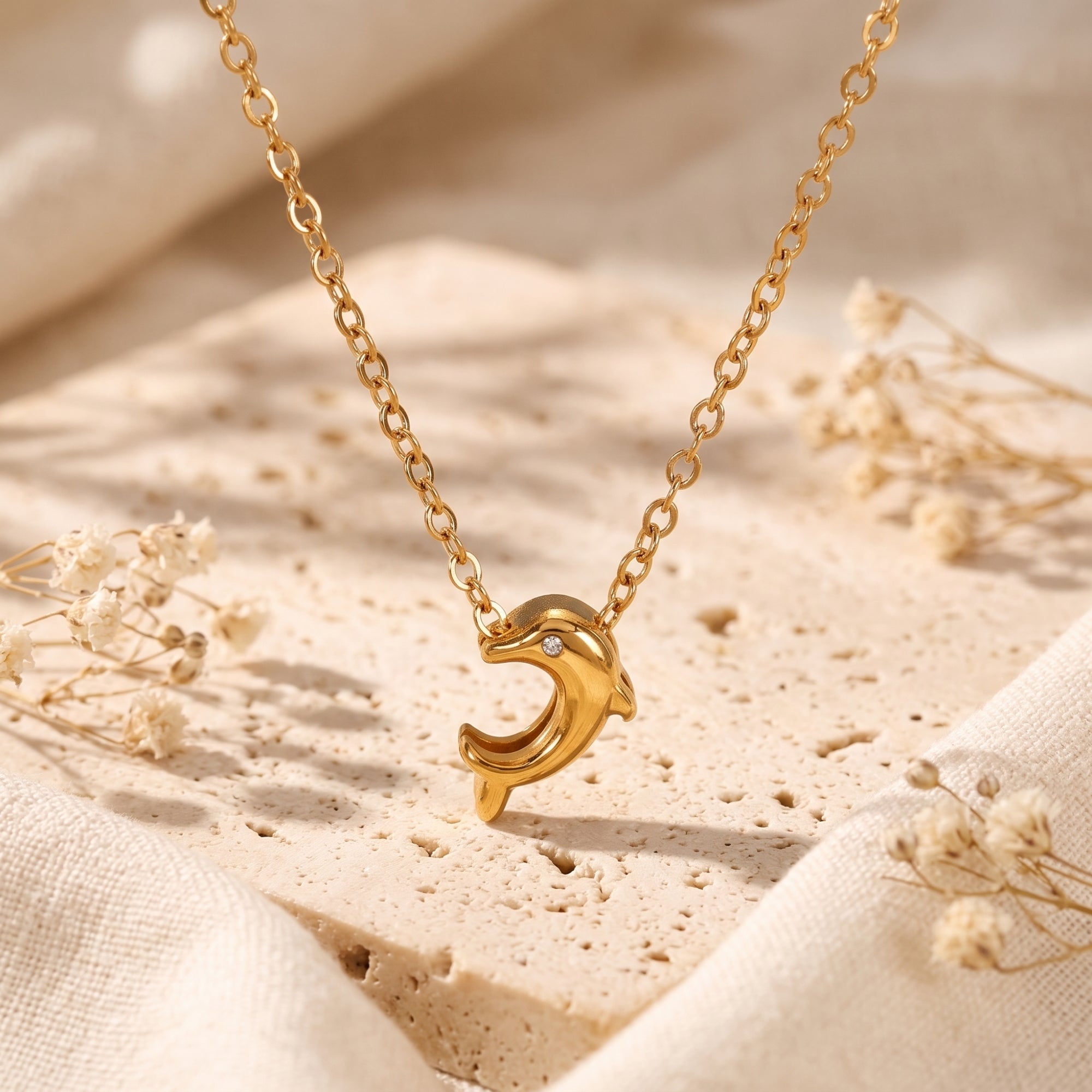 The Marina Dolphin Pendant Necklace