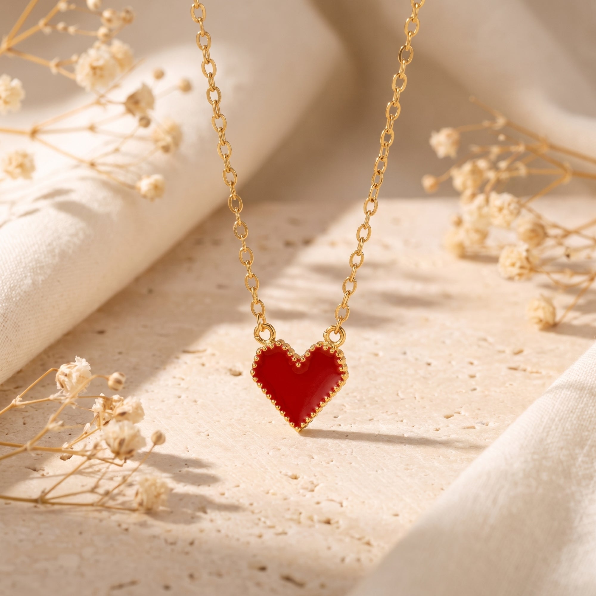 The Crimson Heart Pendant Necklace