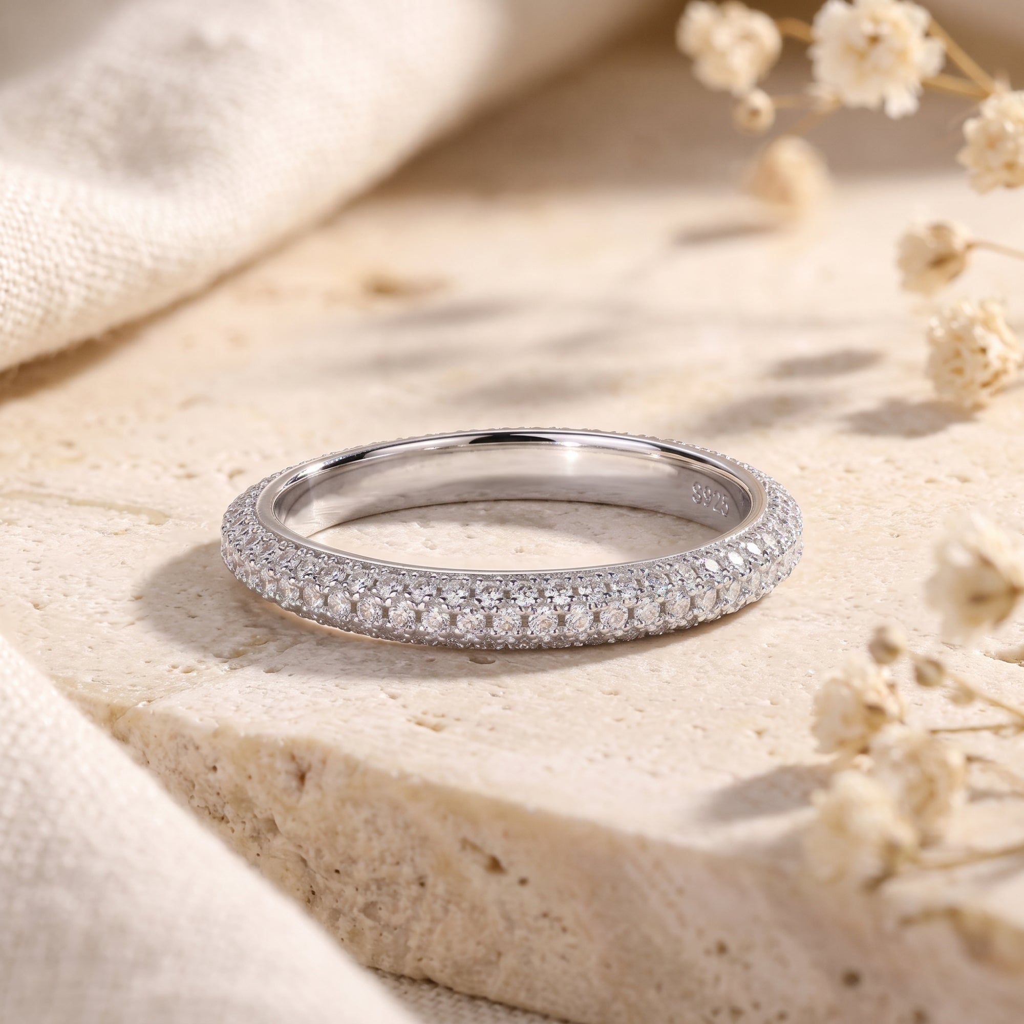 The Pavé Multi-Row Band Ring