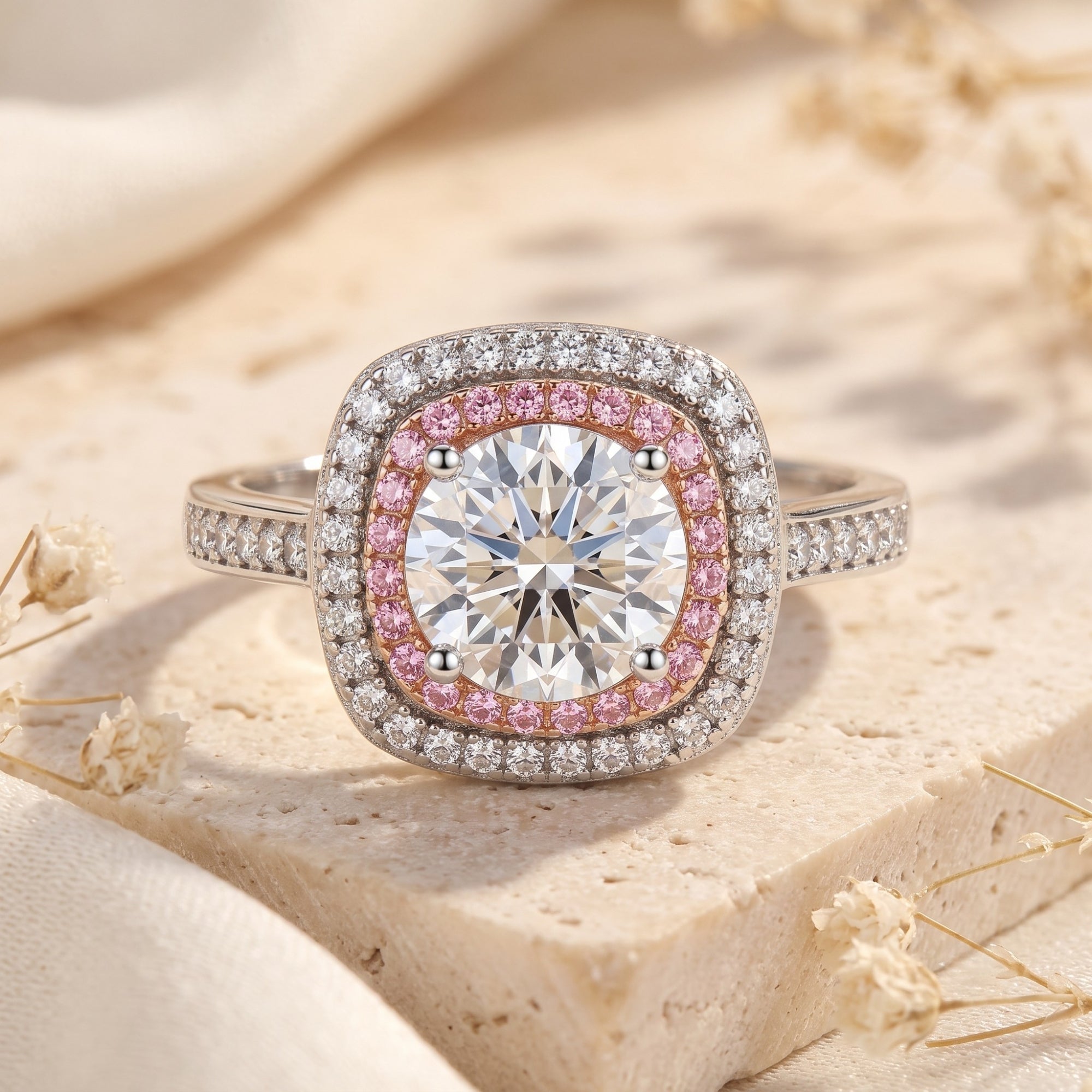 The Blossom Dual Halo Ring