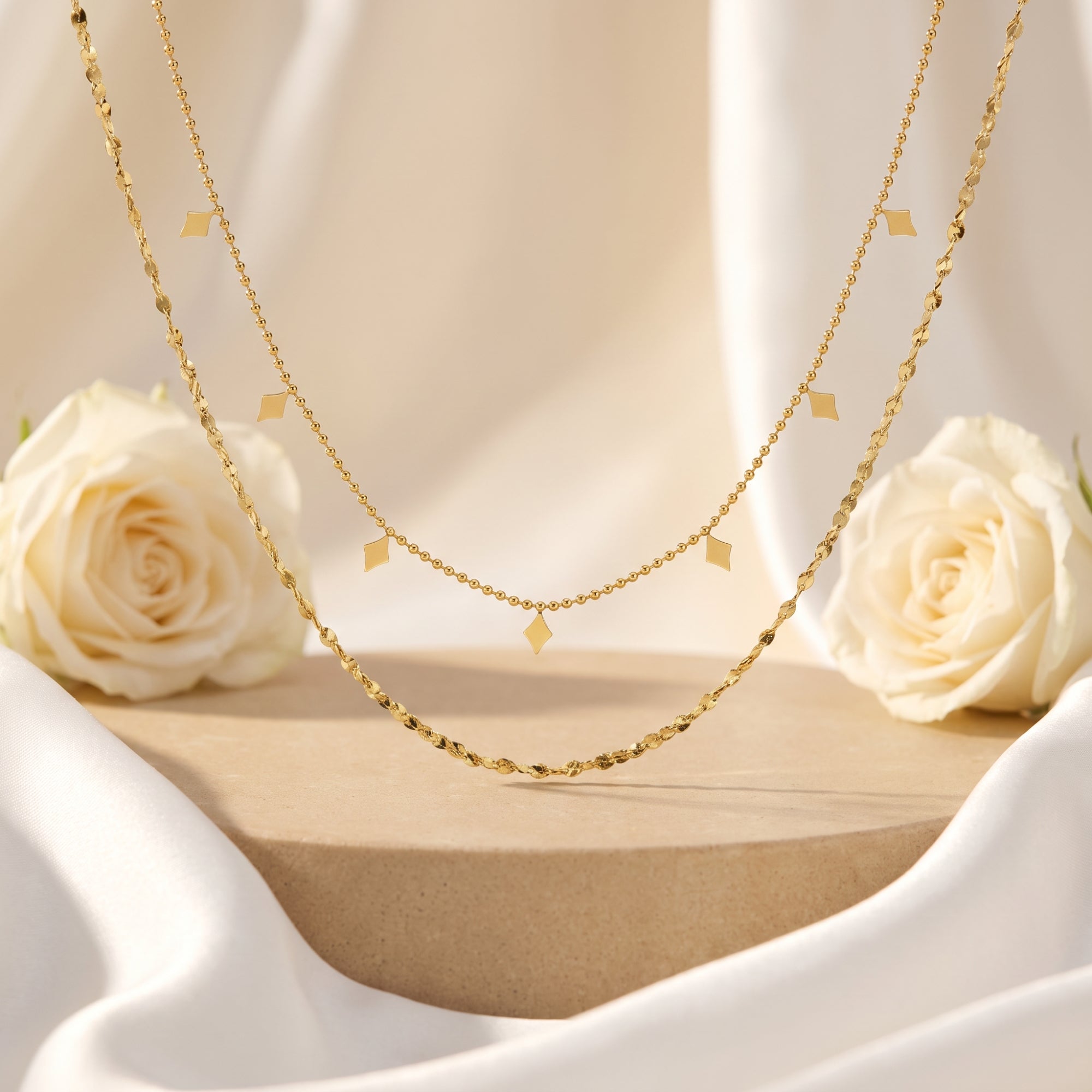 The Diamond Station Layered Necklace