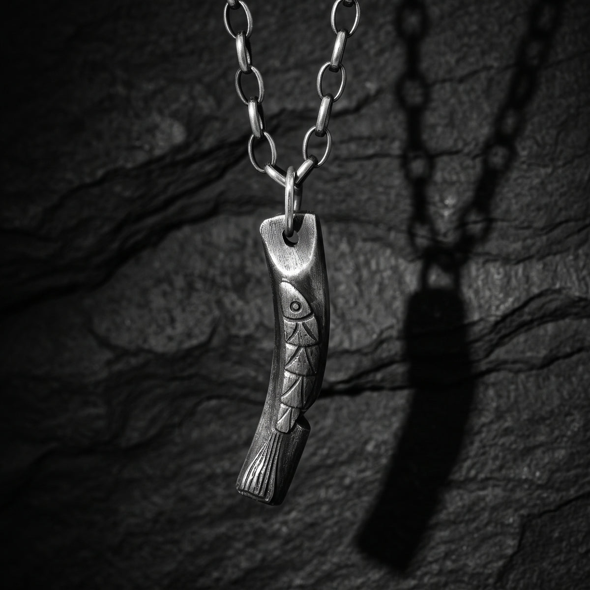 The Carved Fish Pendant Necklace