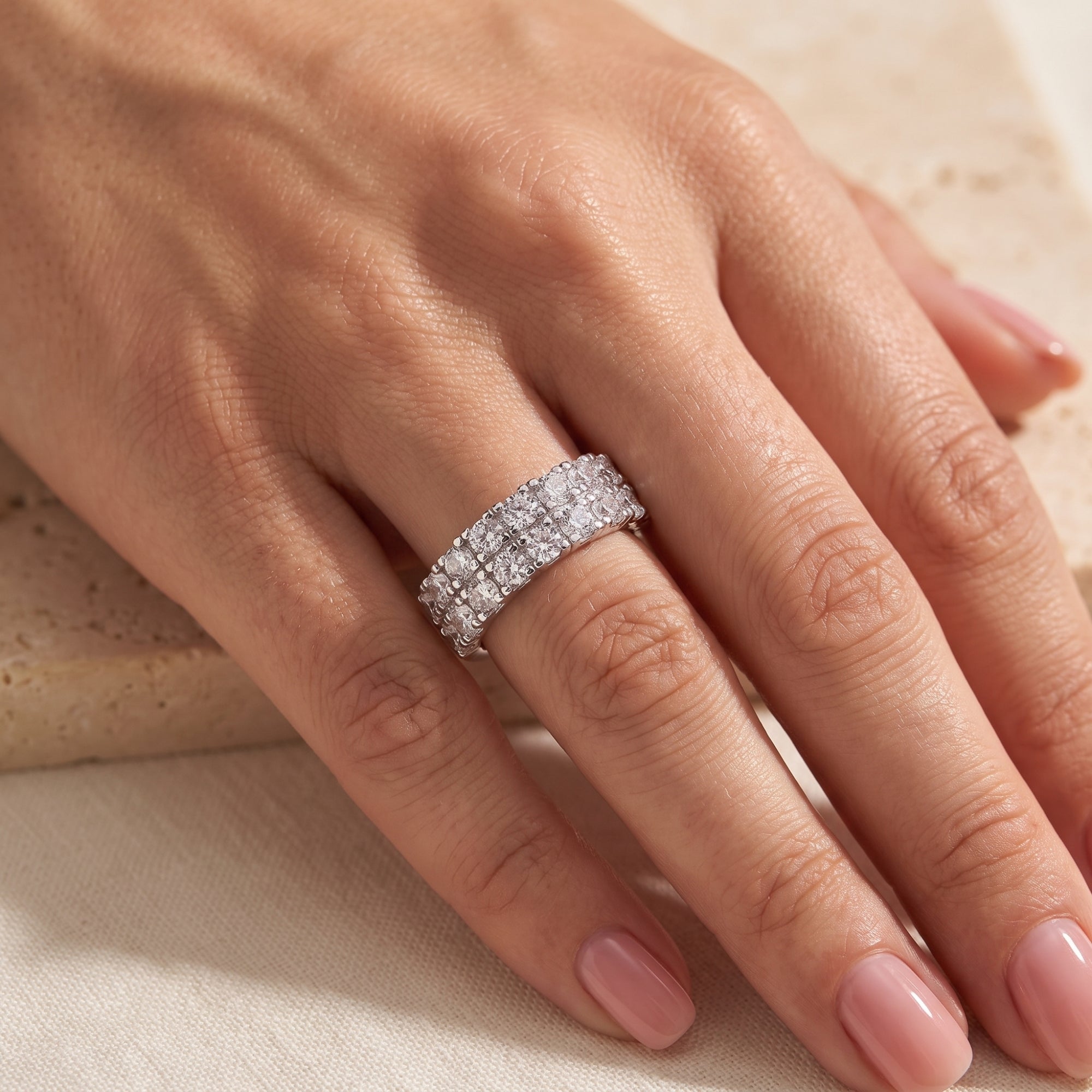 The Double-Row Pave Ring