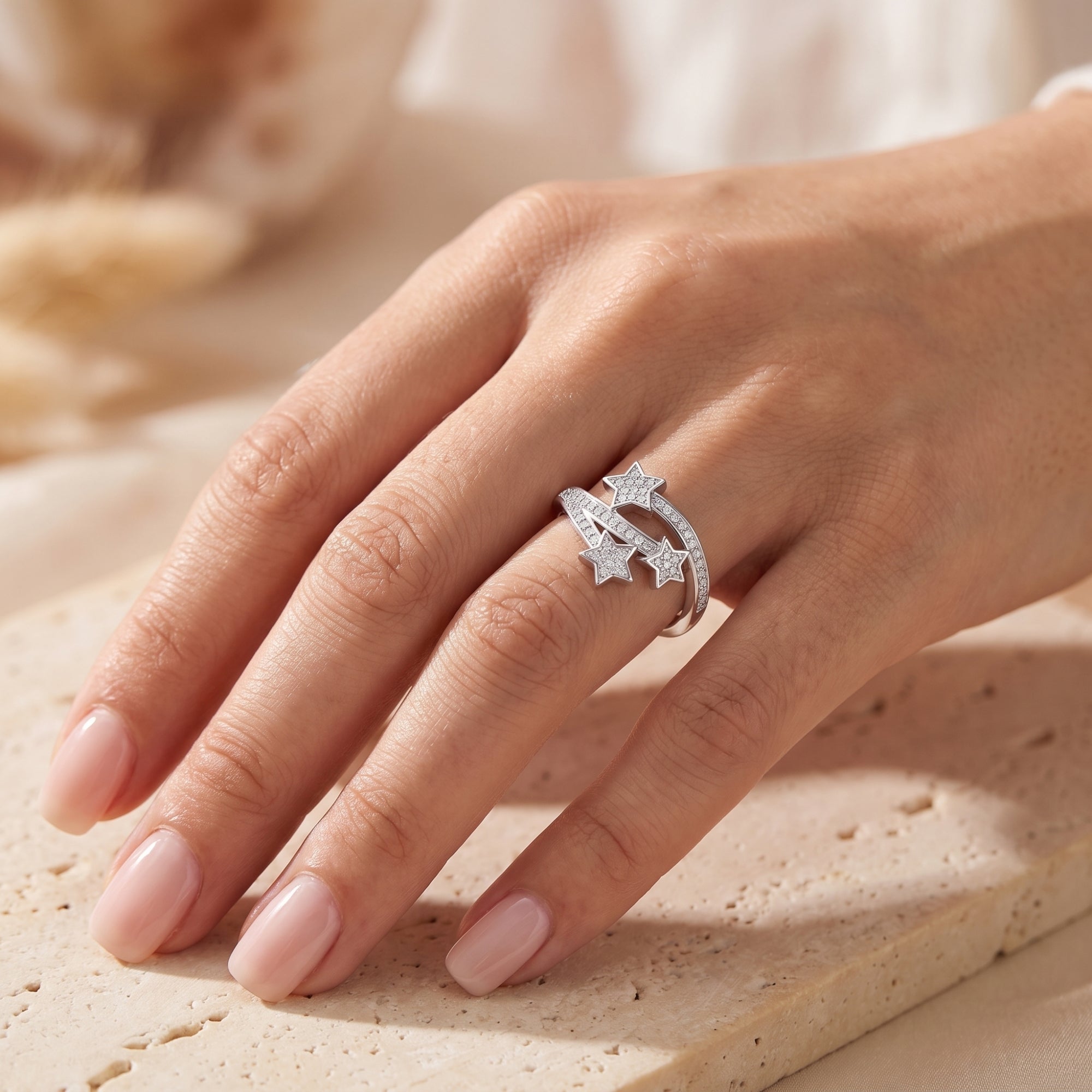 The Shooting Star Bypass Ring
