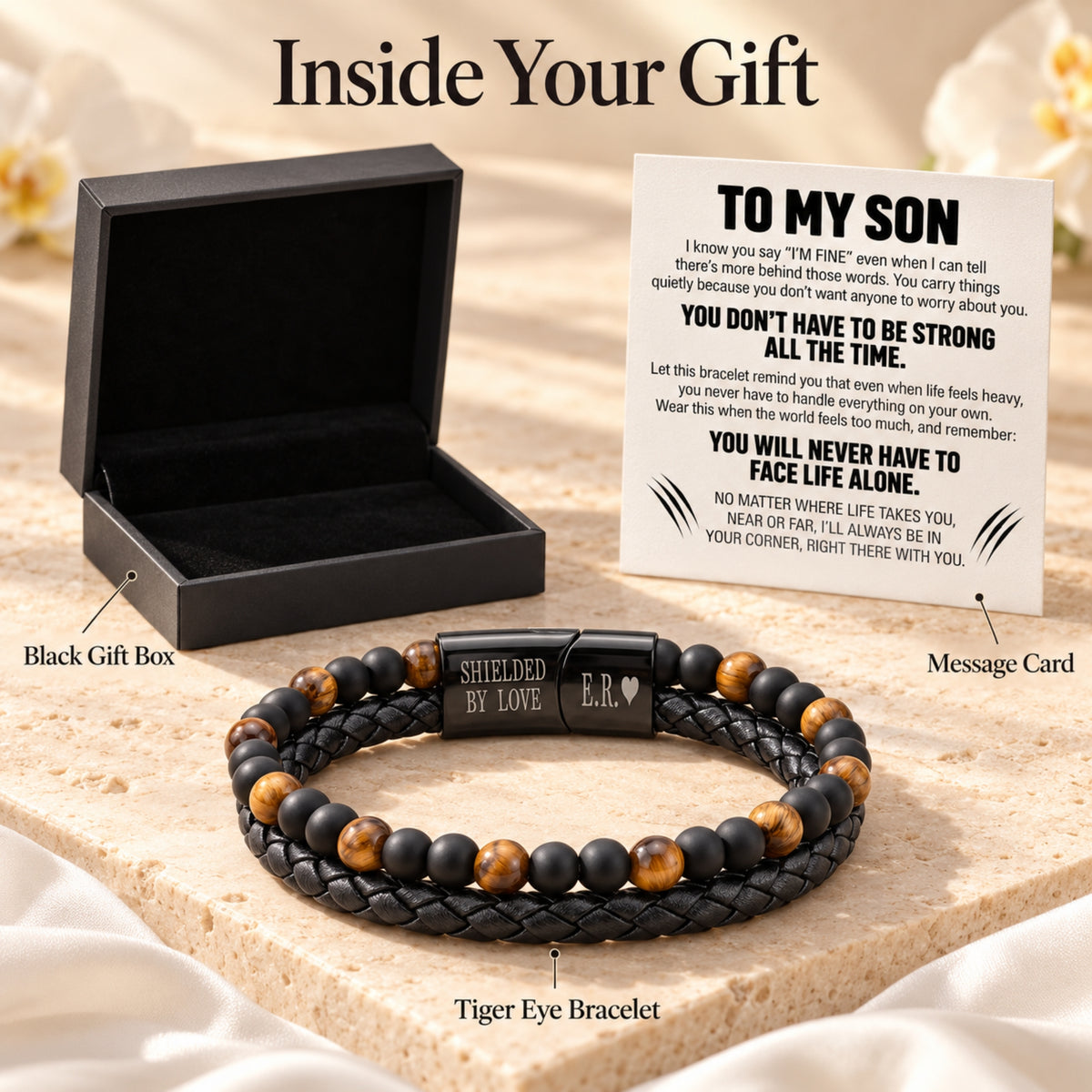 Das zweireihige Tigerauge-Armband