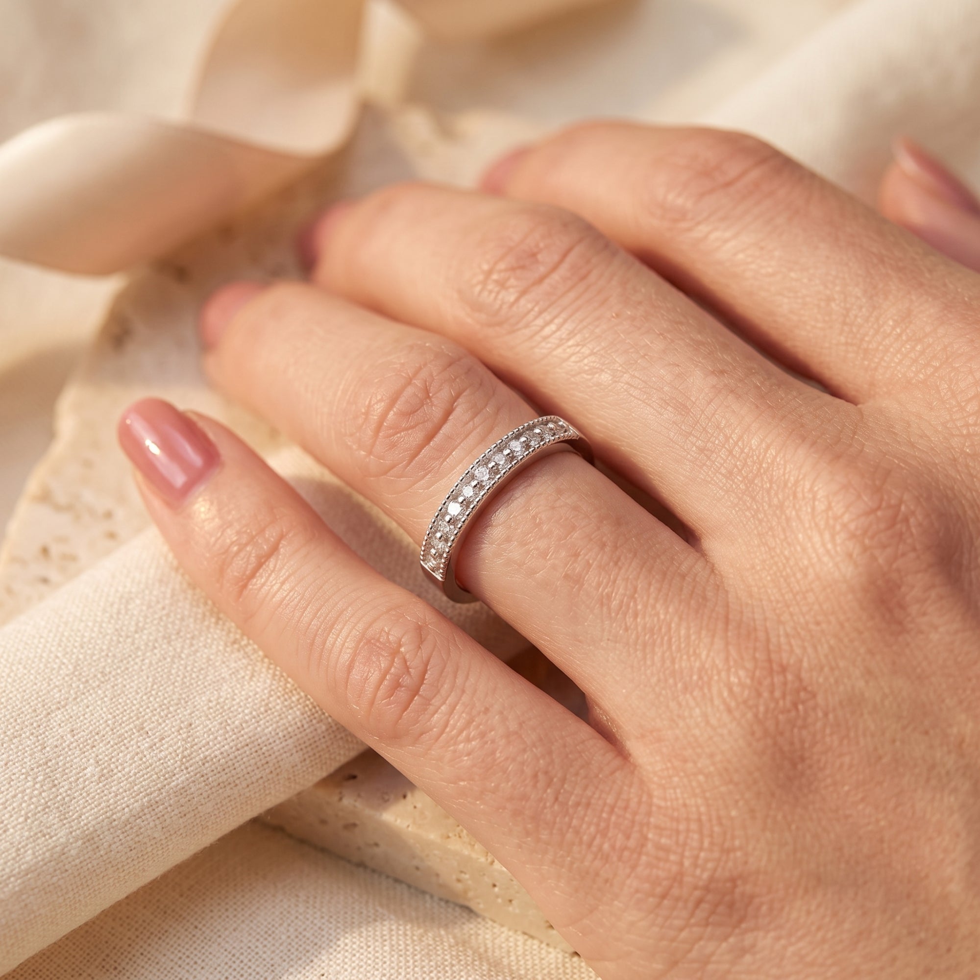 The Elysia Milgrain Ring
