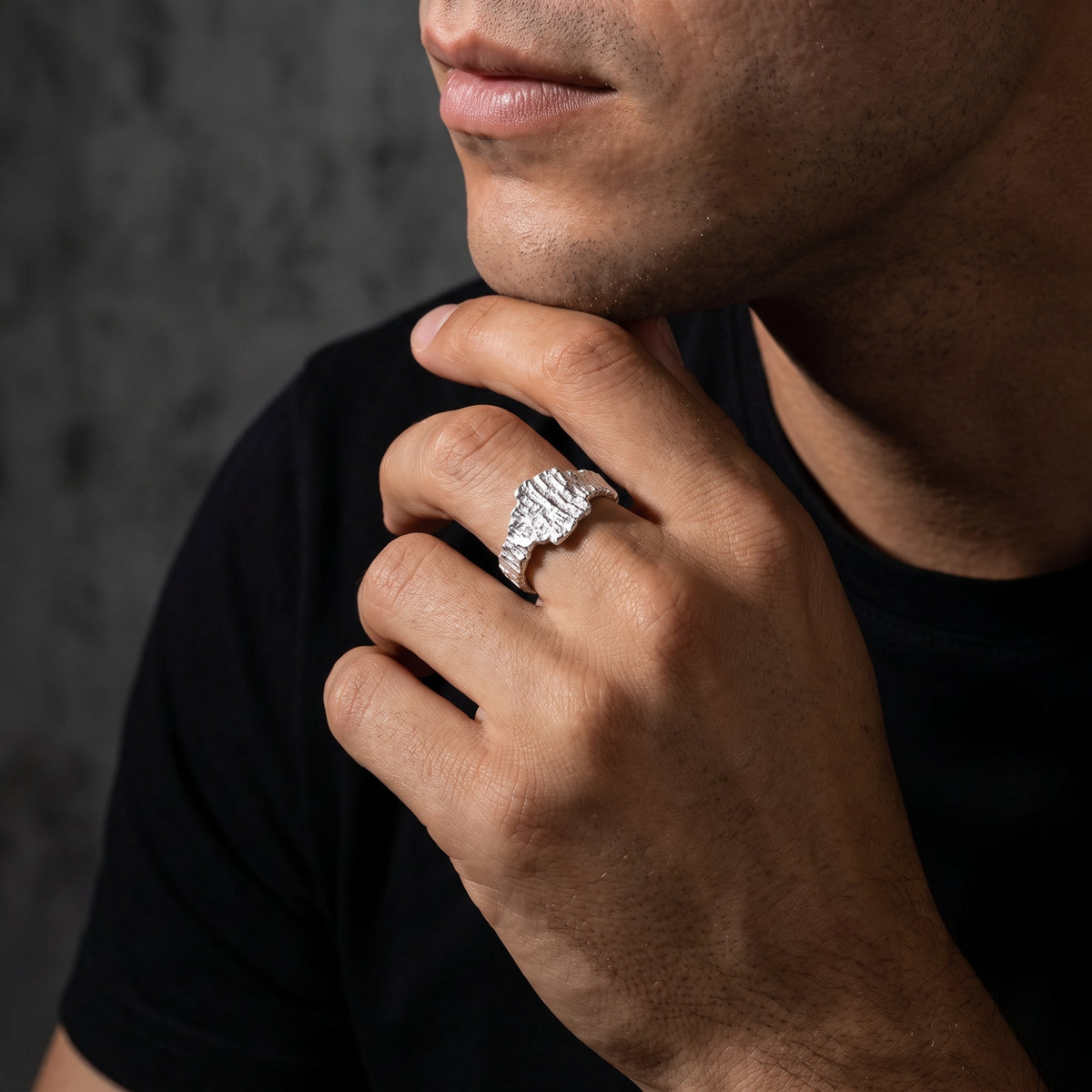 The Terra Bark Open Band Ring