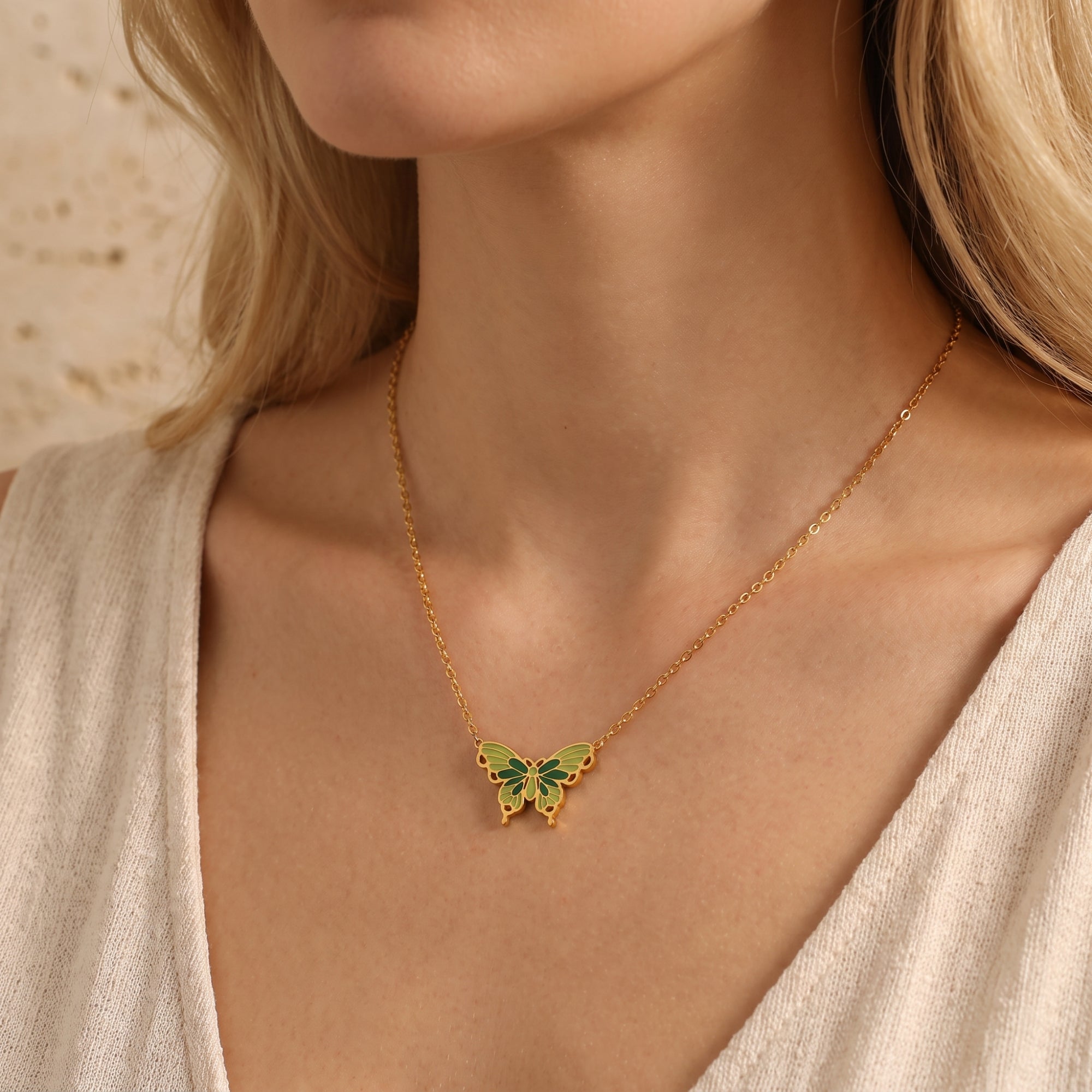 The Mariposa Enamel Necklace