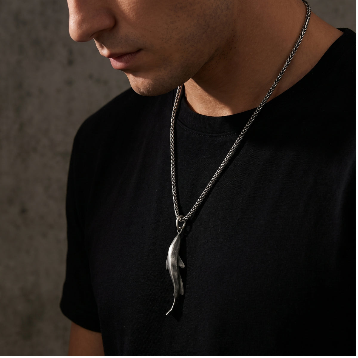 The Sculpted Shark Necklace