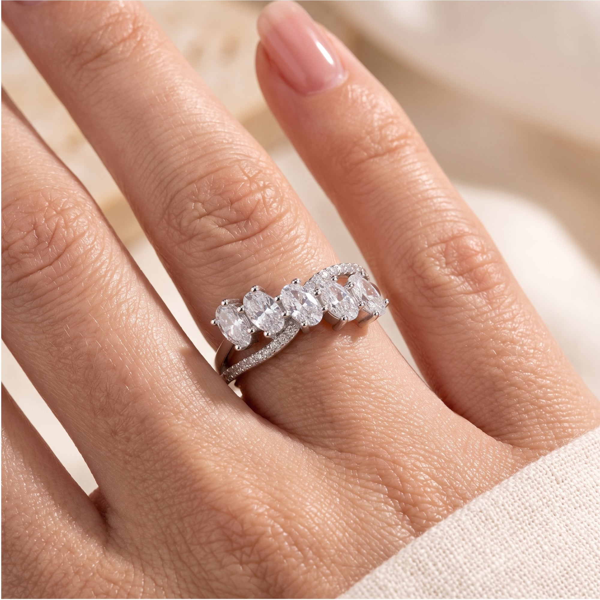 The Bypass Oval Cluster Ring