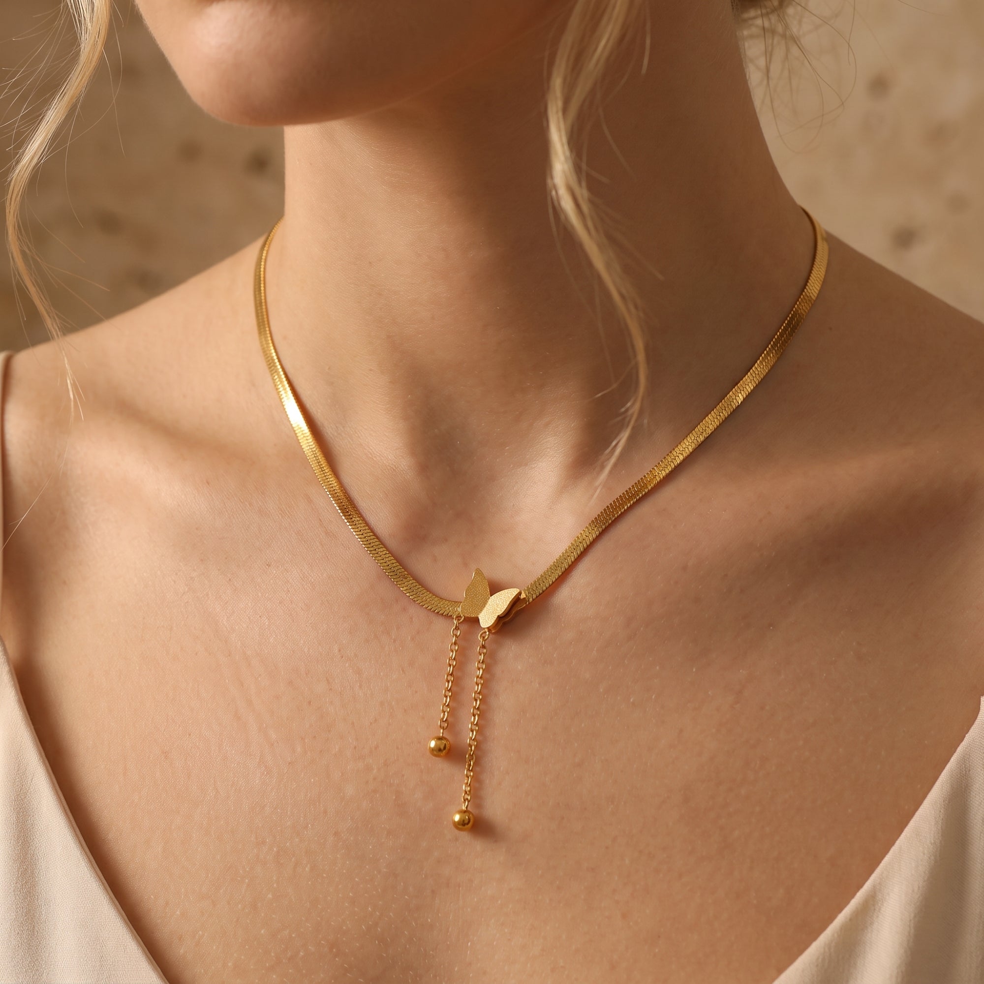 The Butterfly Drop Tassel Necklace