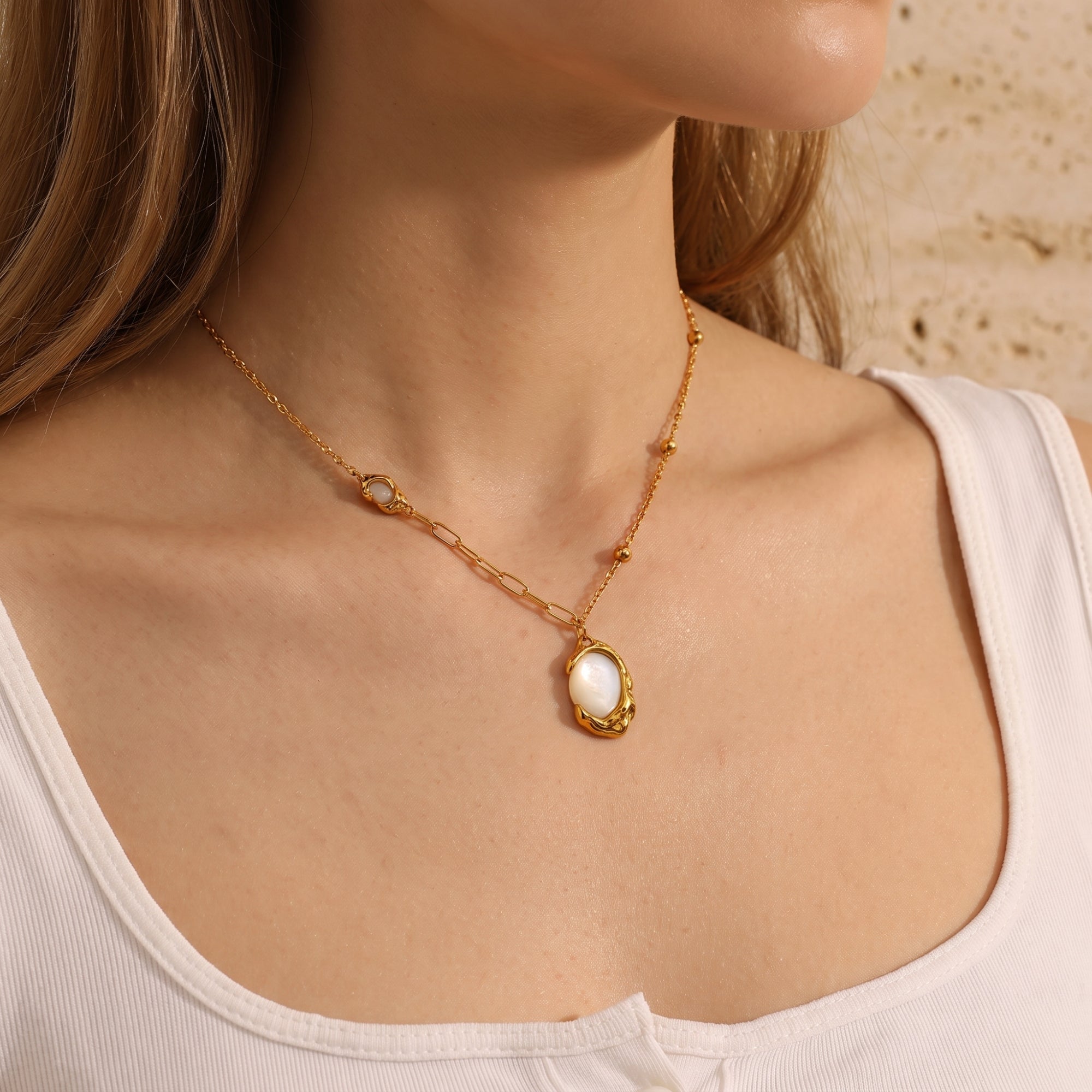 The Elysian Molten Oval Necklace