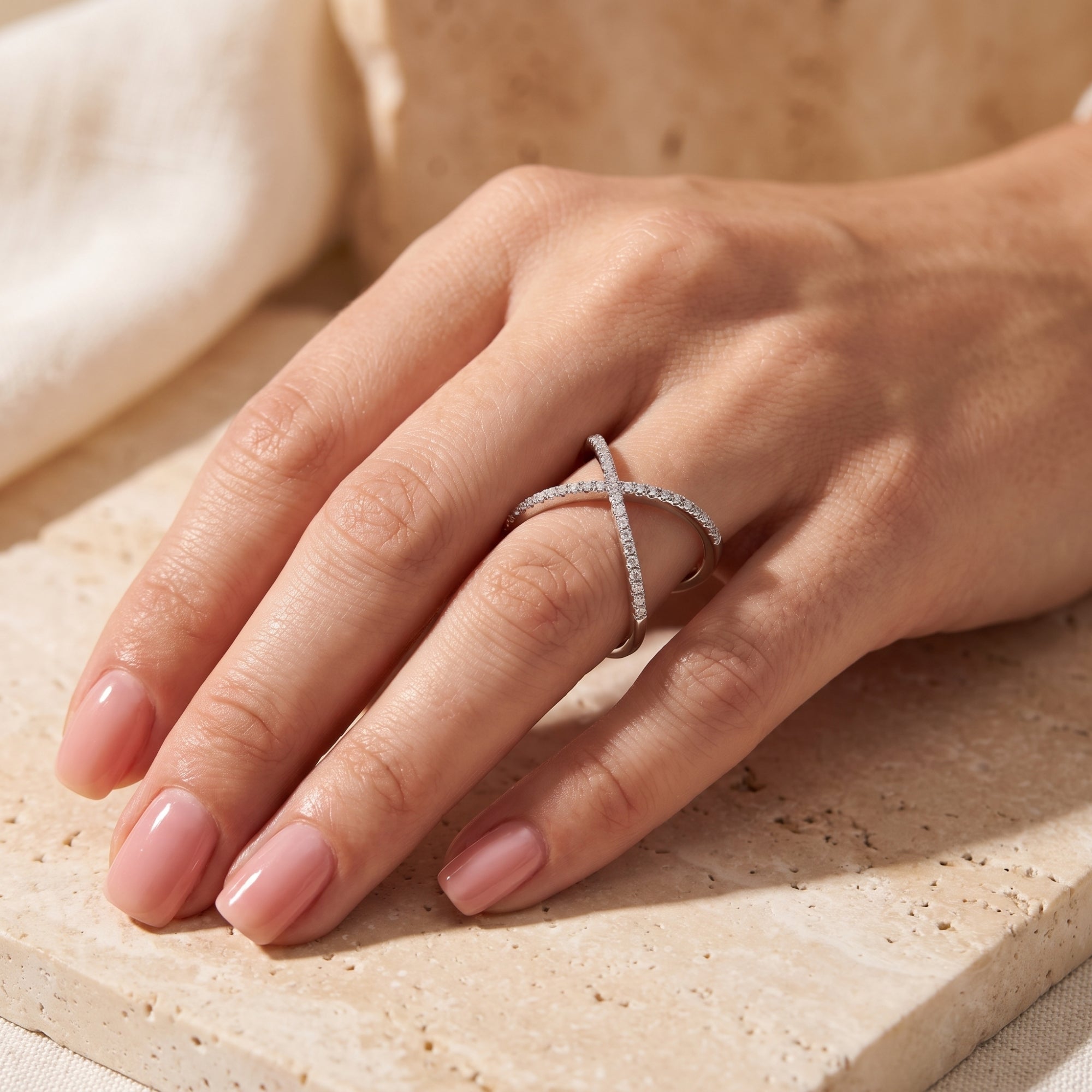 The Intersection Pave Ring