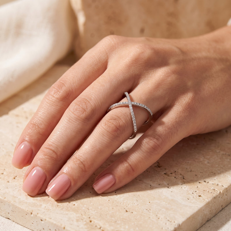 The Intersection Pave Ring