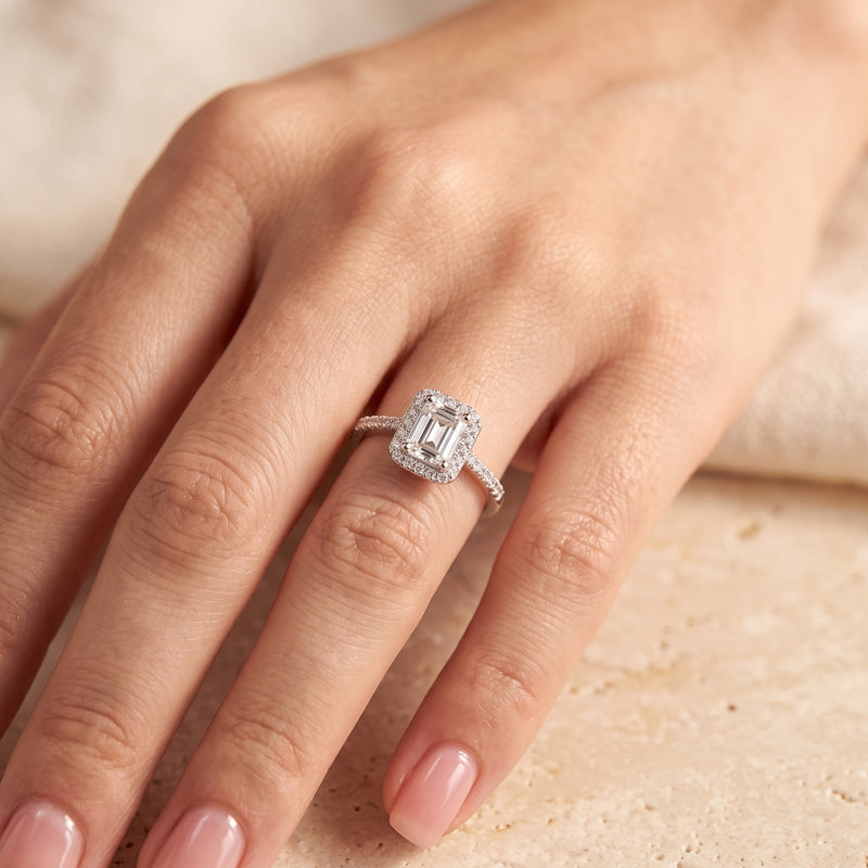 The Devotion Emerald Halo Ring