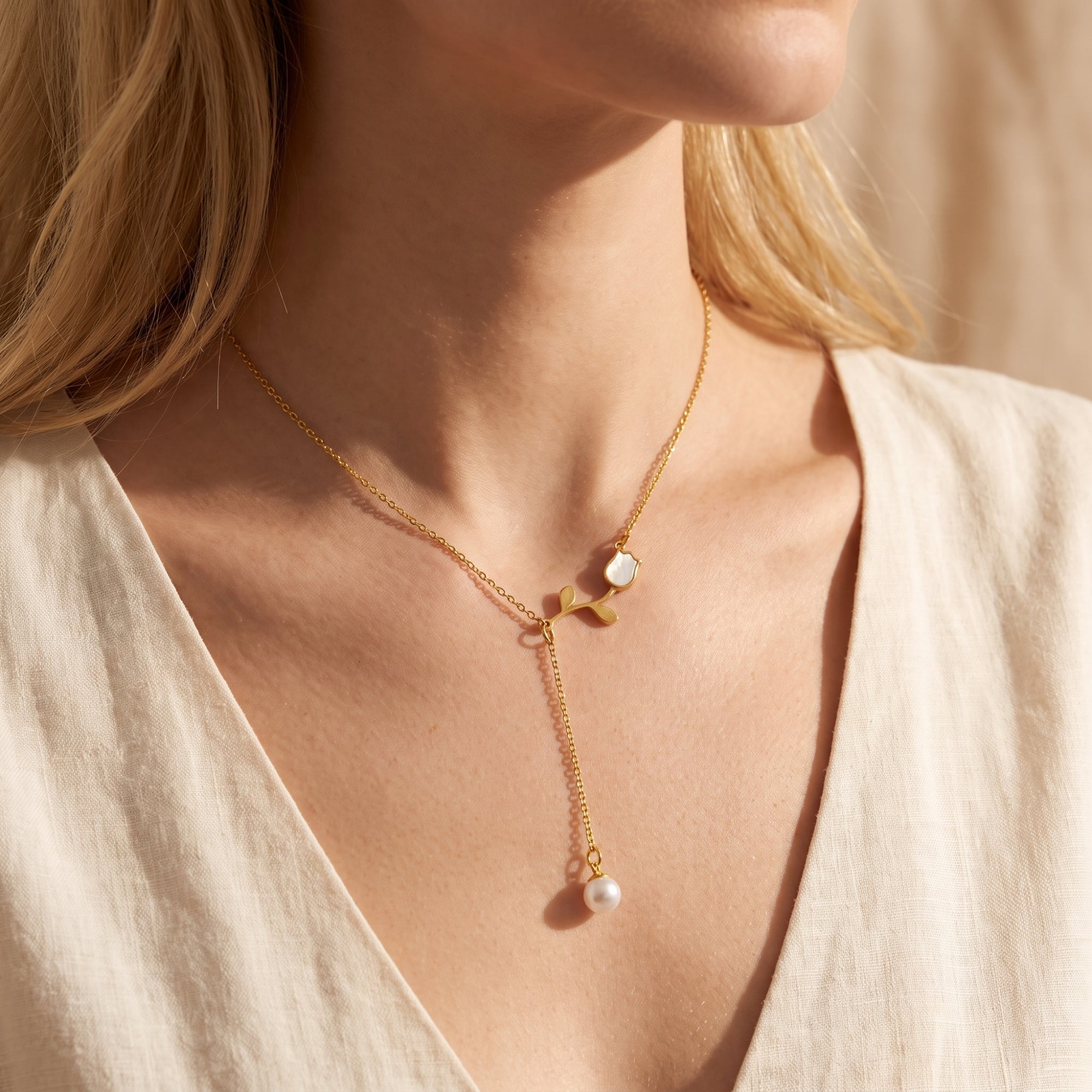 Die Tulpen-Lariat-Halskette
