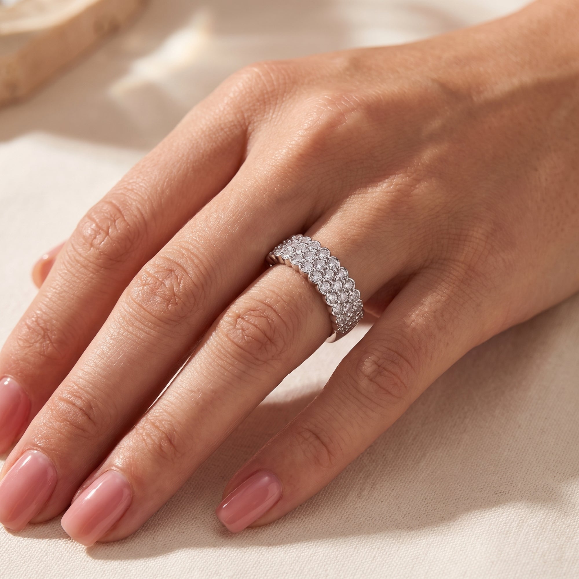 The Scalloped Triple Ring