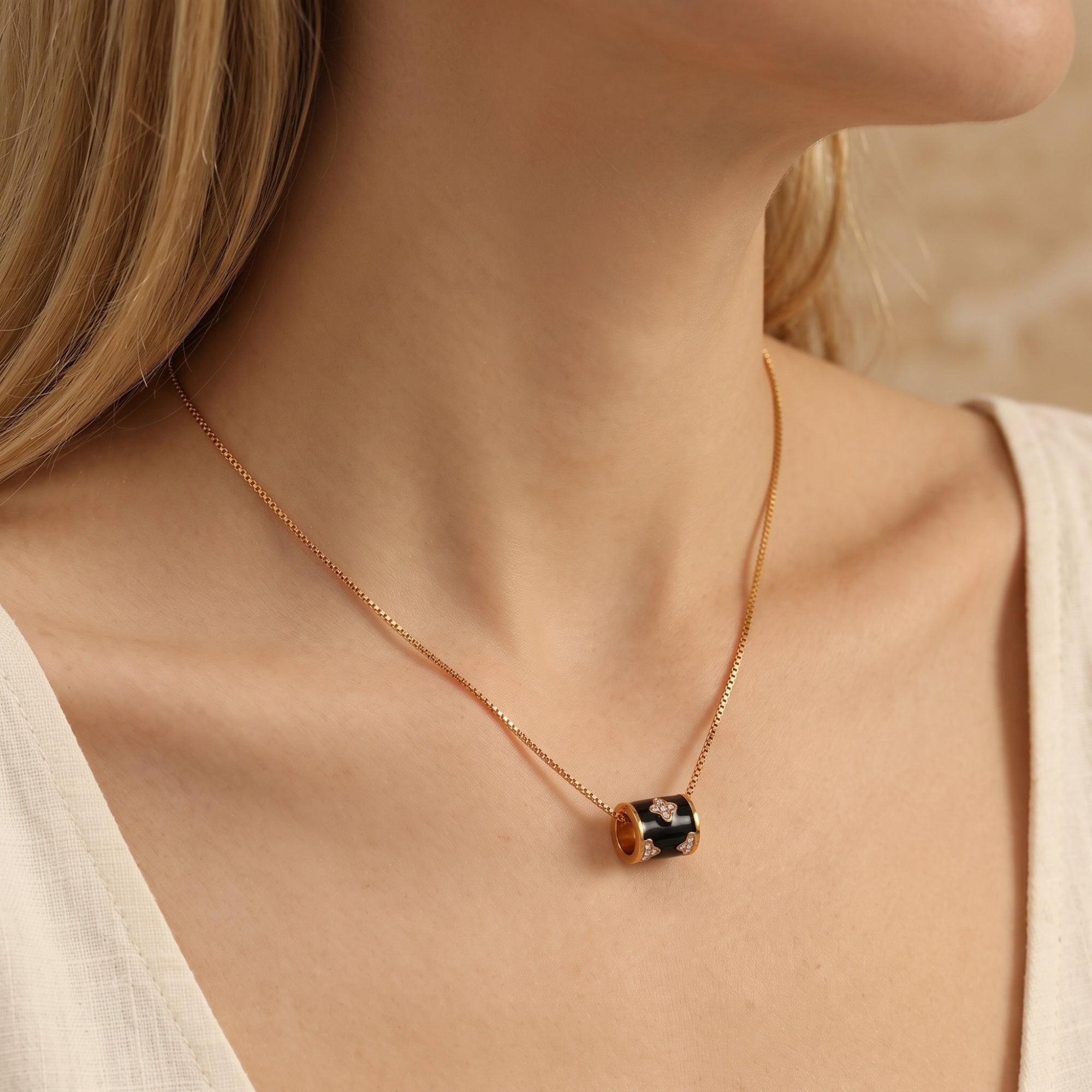 The Aurelia Barrel Pendant Necklace