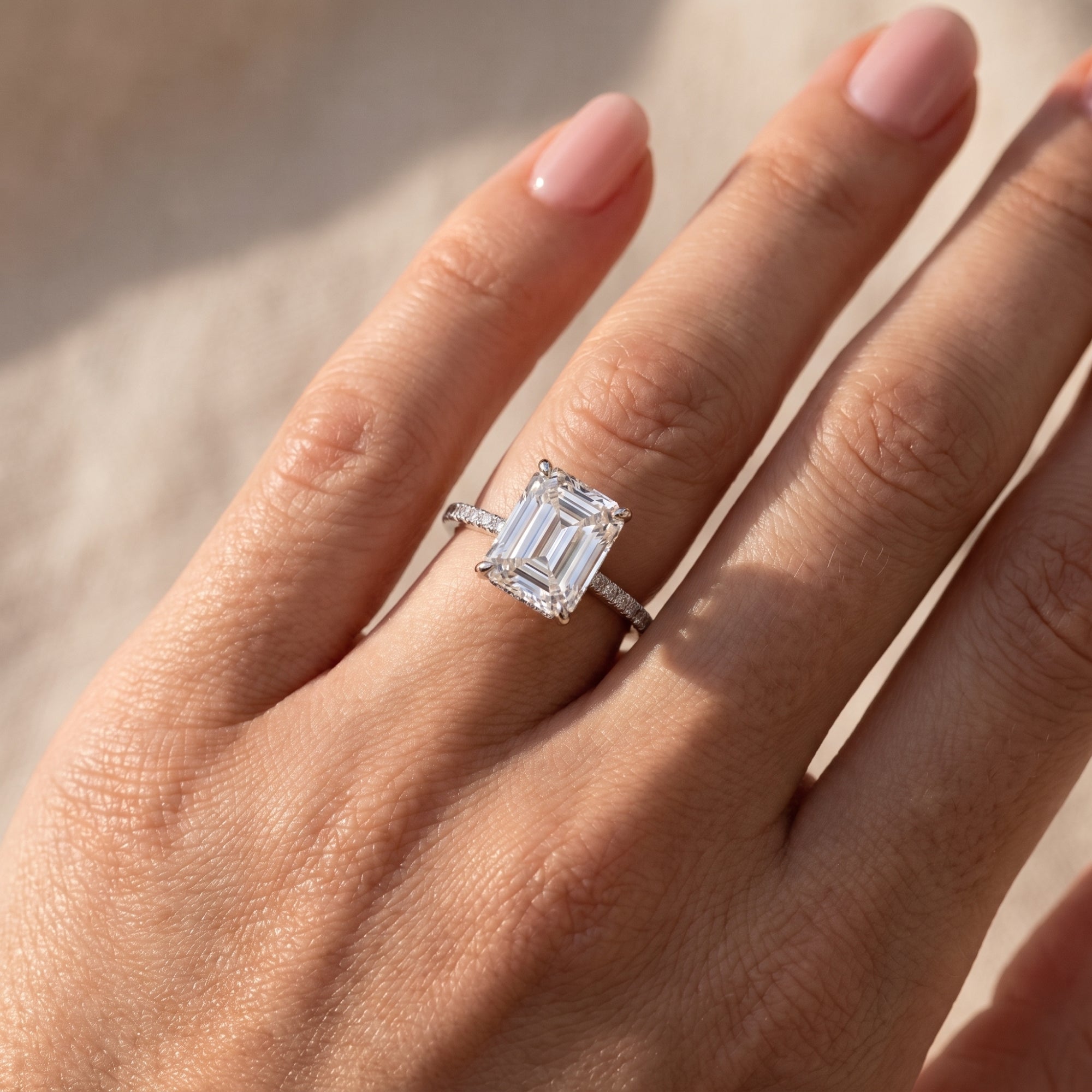 The Stella Hidden Halo Ring
