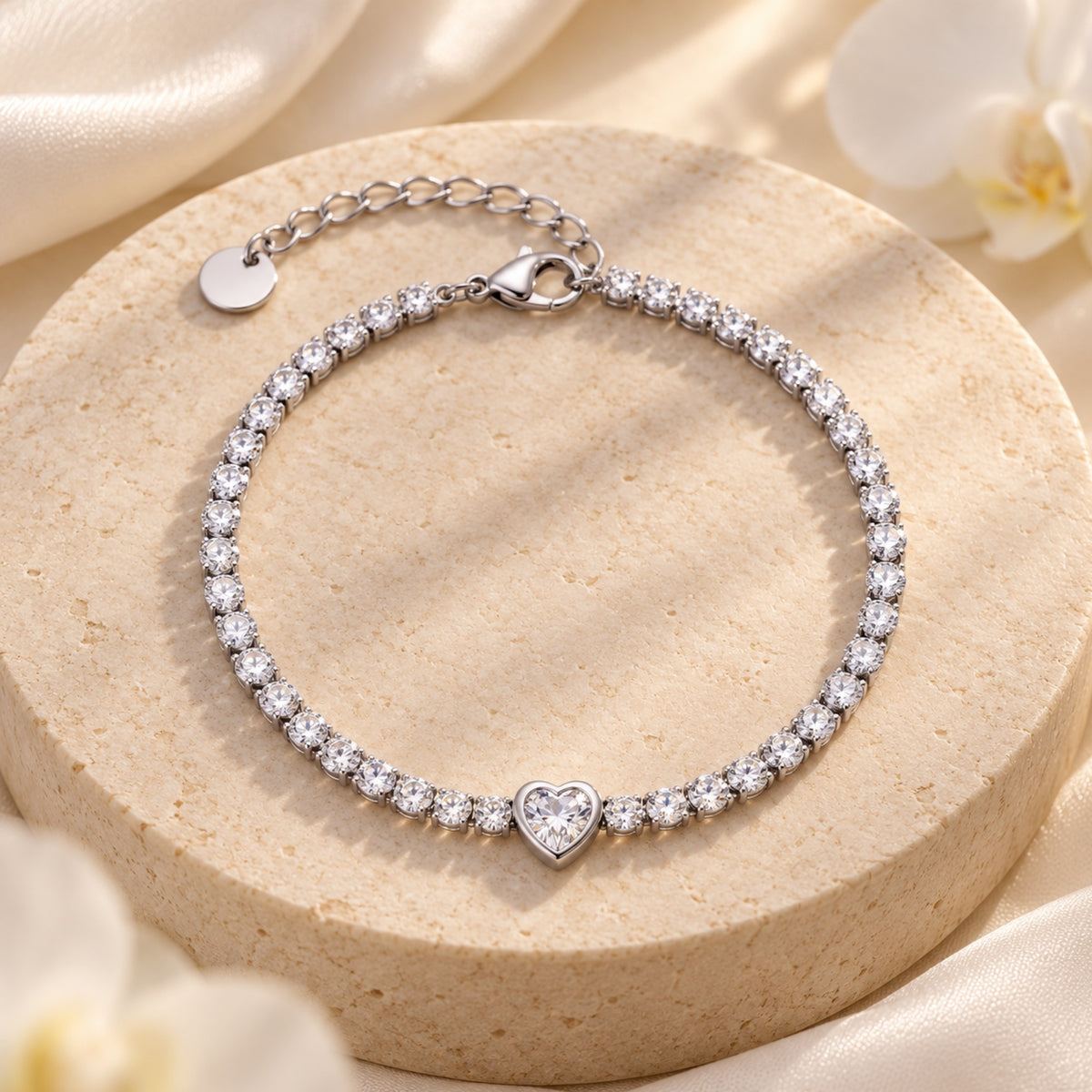 Das Herz-Tennisarmband