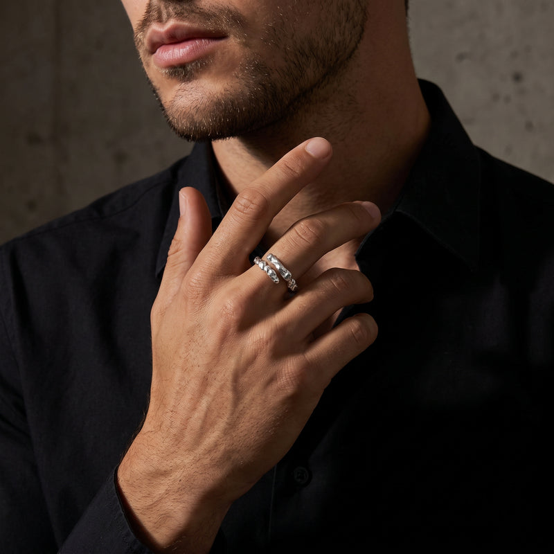 The Molten Texture Wrap Ring