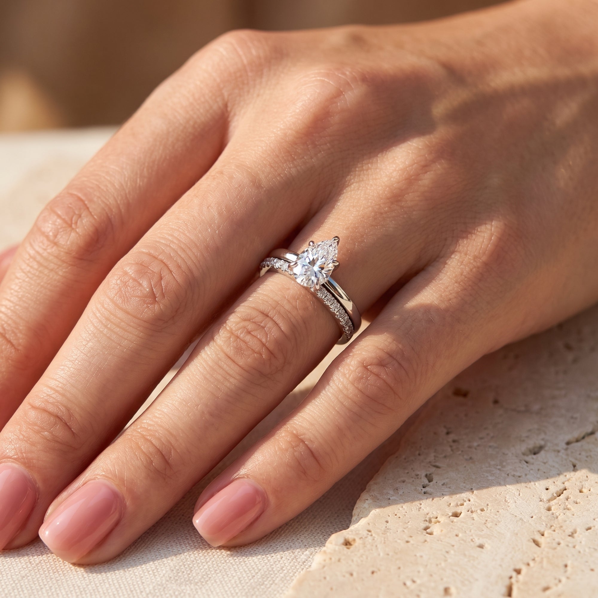 The Teardrop Nested Ring Set