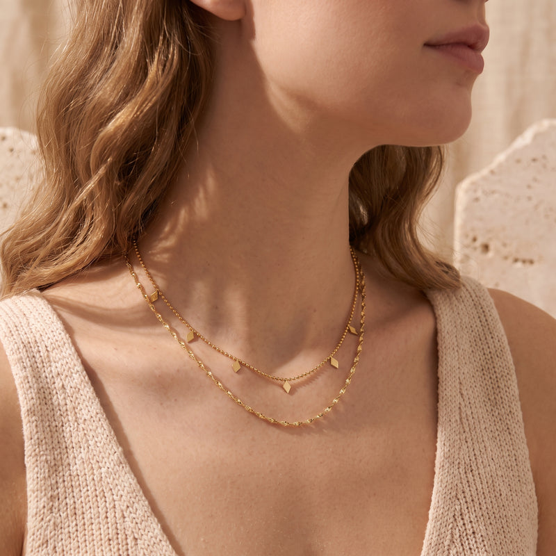 The Diamond Station Layered Necklace