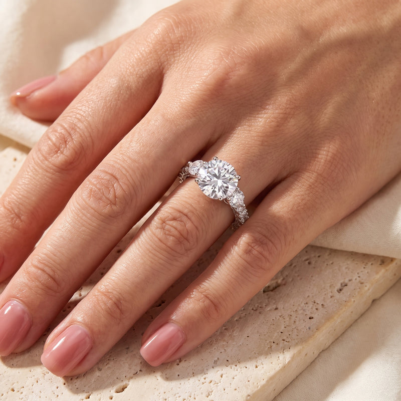 The Aria Three-Stone Ring