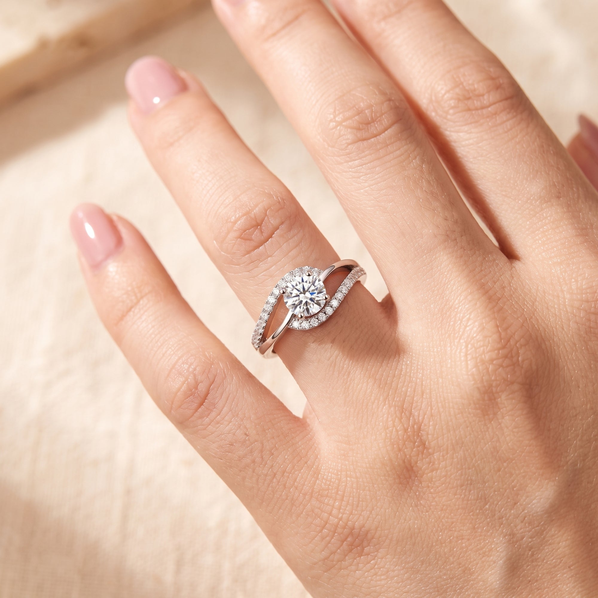The Serenade Bypass Solitaire Ring