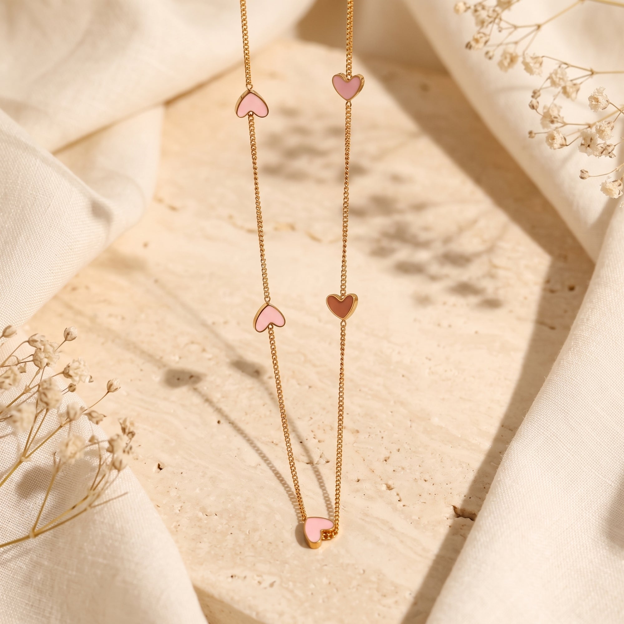 The Amore Heart Station Necklace