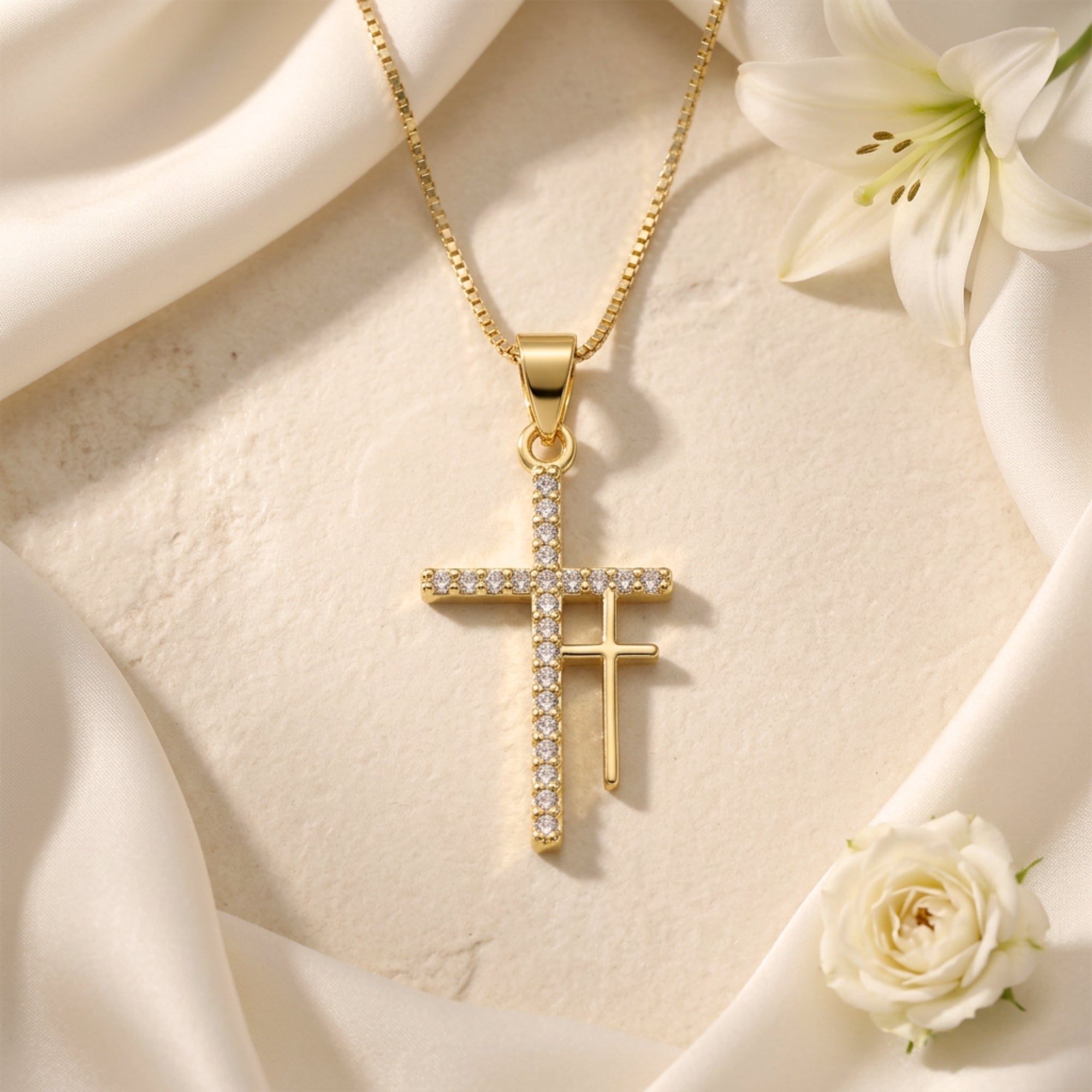 Le collier double croix Sanctum