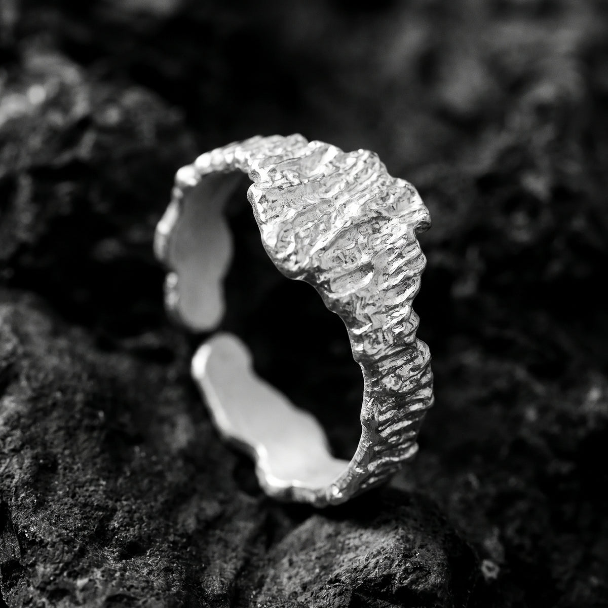 The Terra Bark Open Band Ring