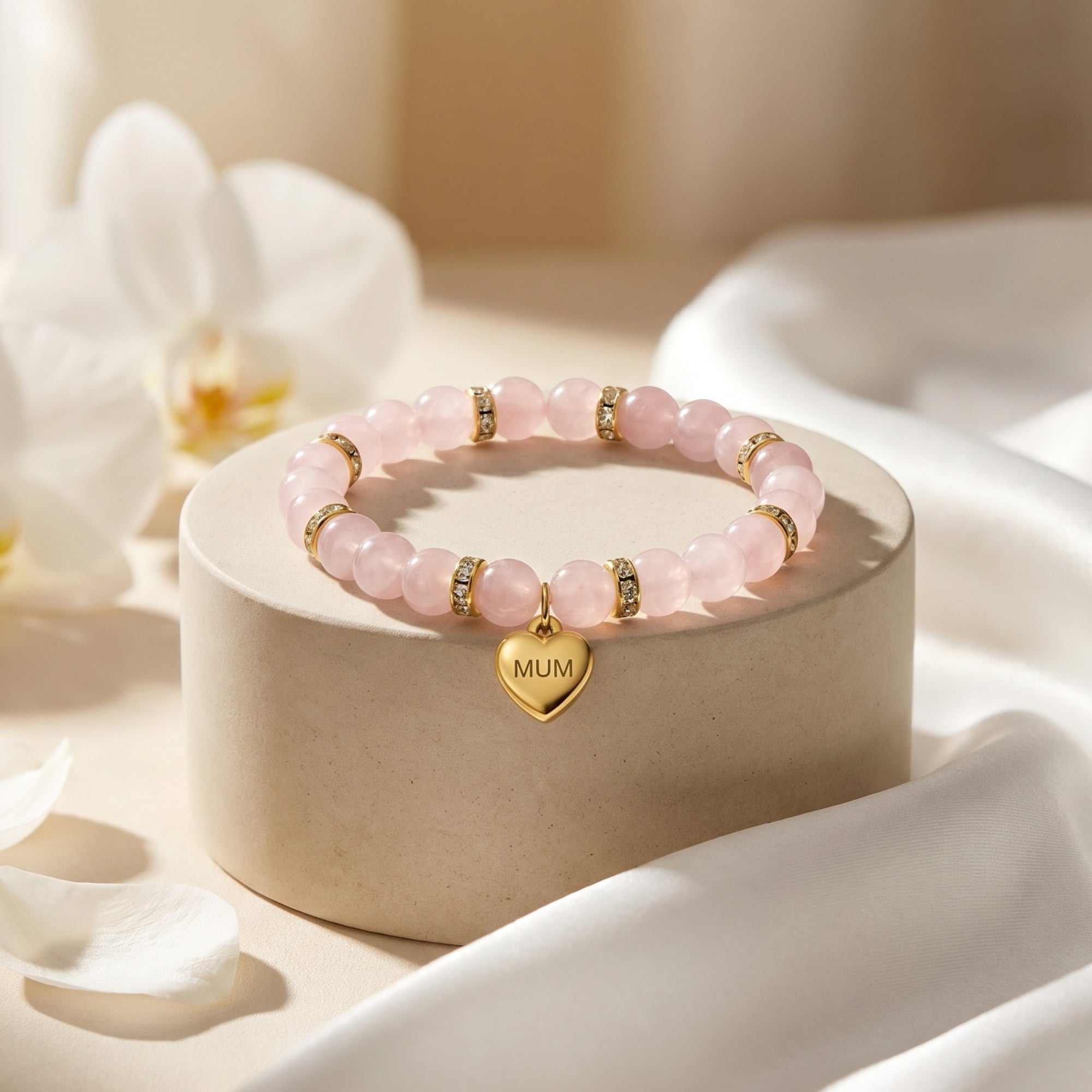The Saskia Rose Quartz Bracelet
