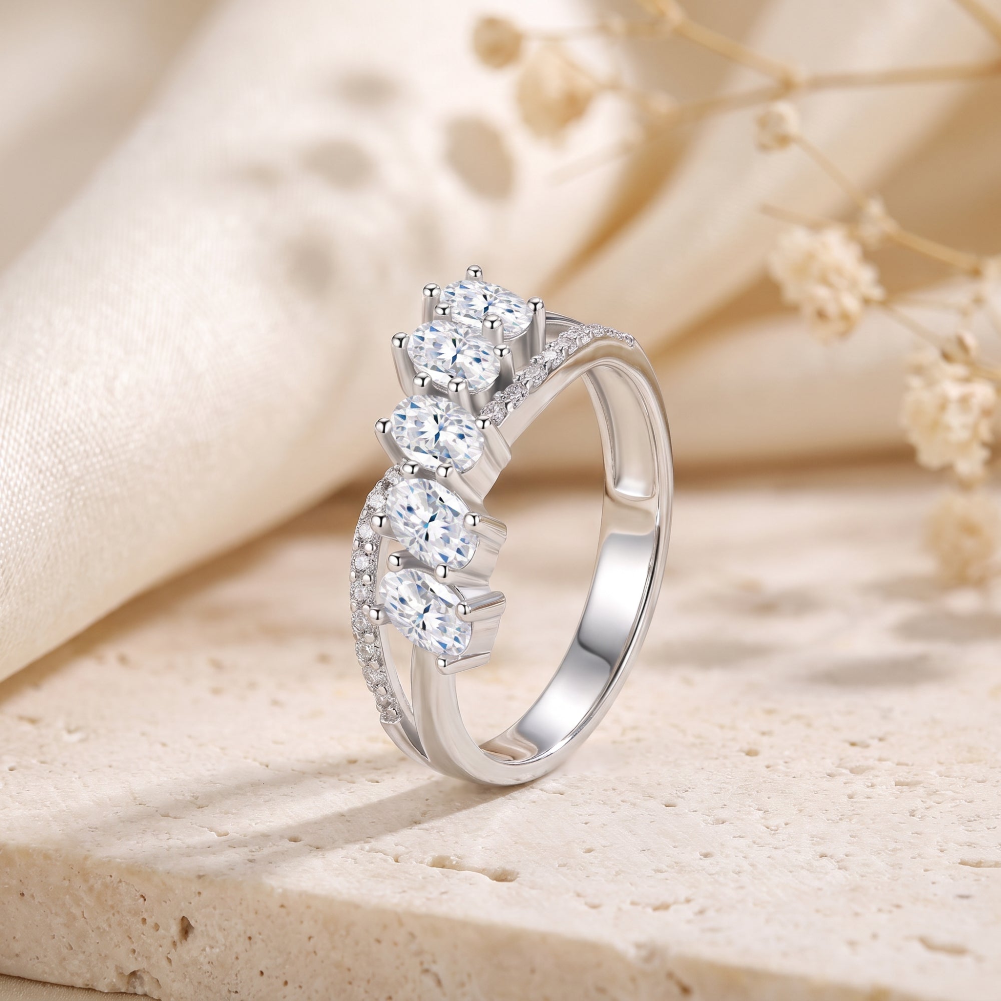 The Bypass Oval Cluster Ring