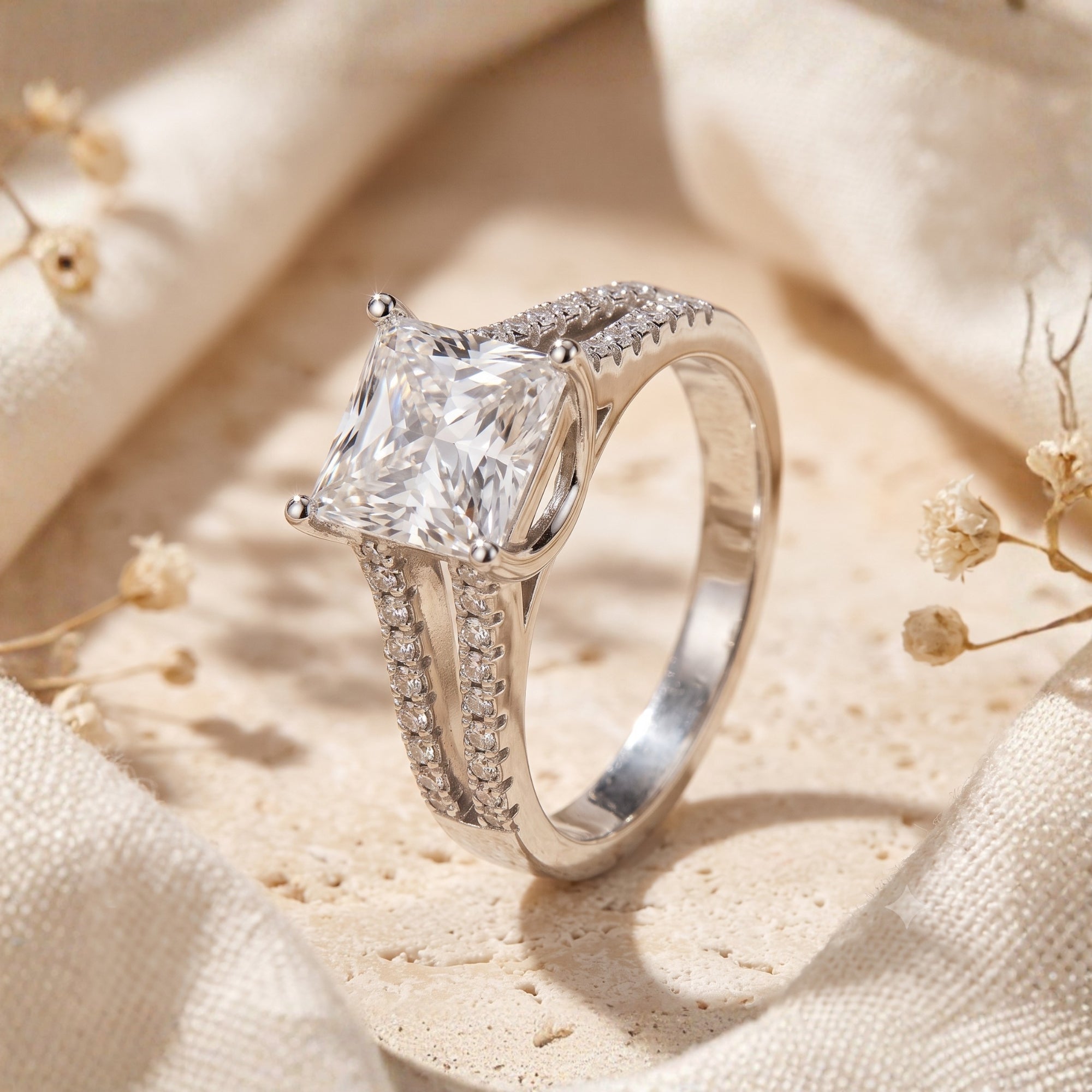 La bague solitaire à anneau fendu