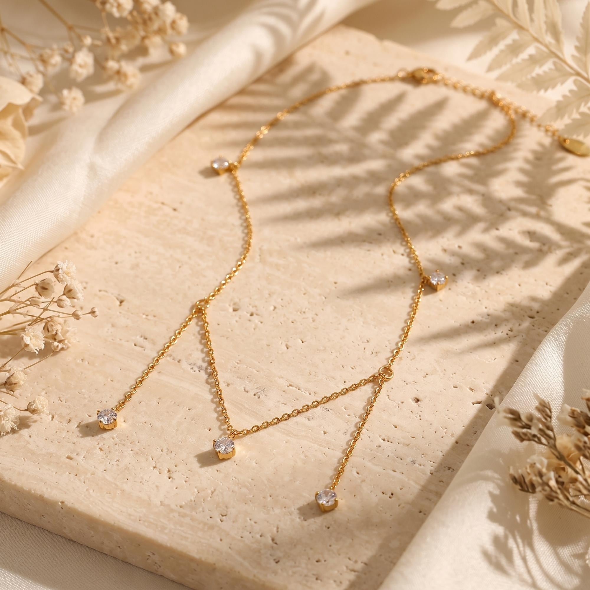 Le collier Goutte de rosée scintillante