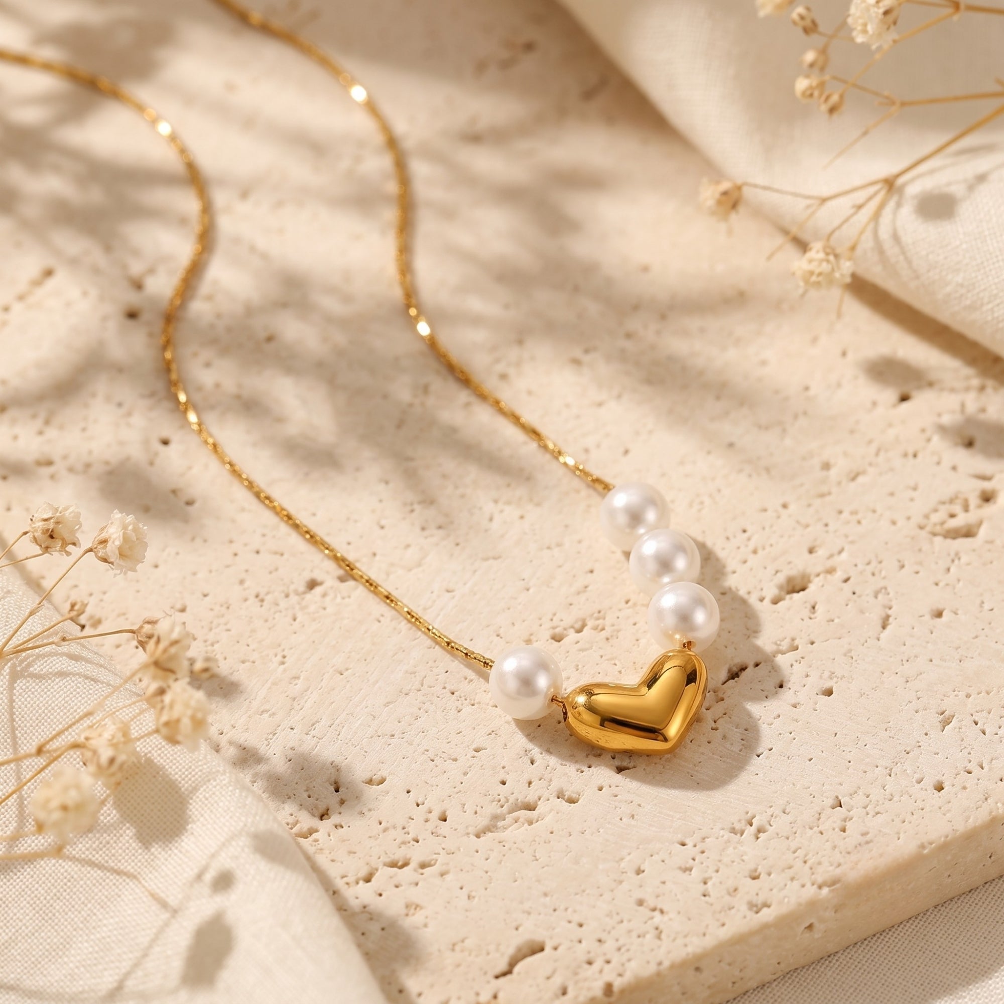 The Elysian Pearl Heart Necklace