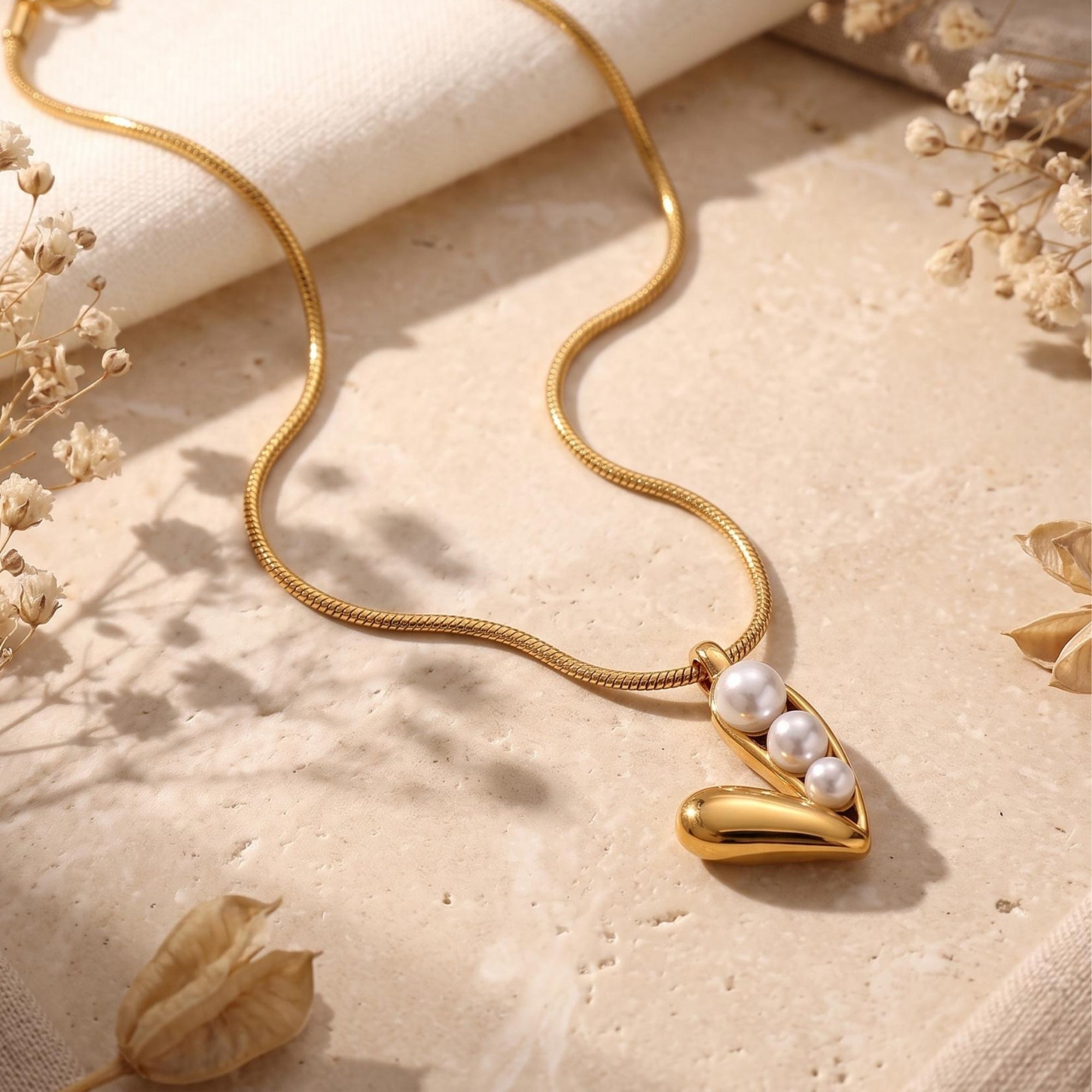 The Three-Pearl Pod Necklace