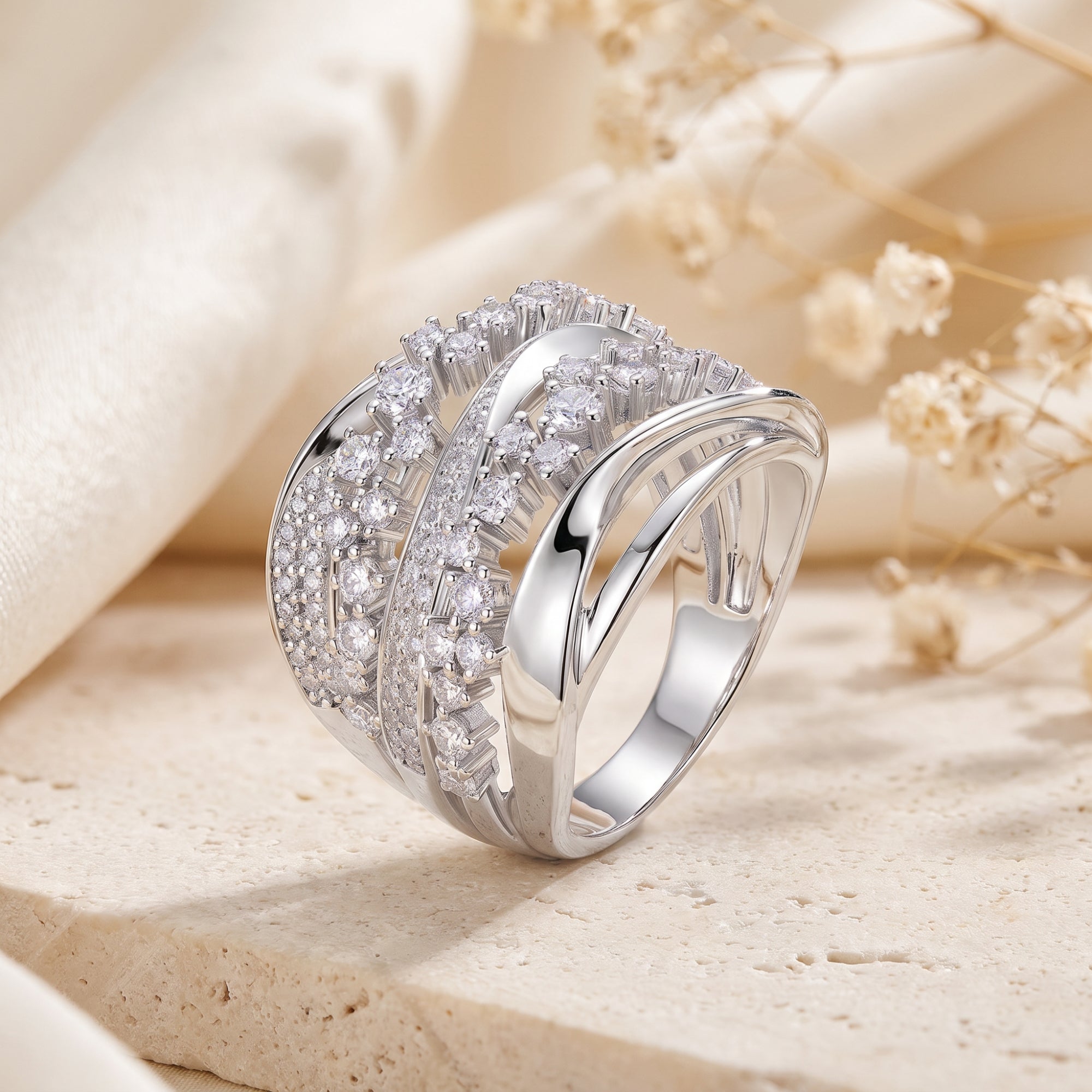 La bague croisée Aurora