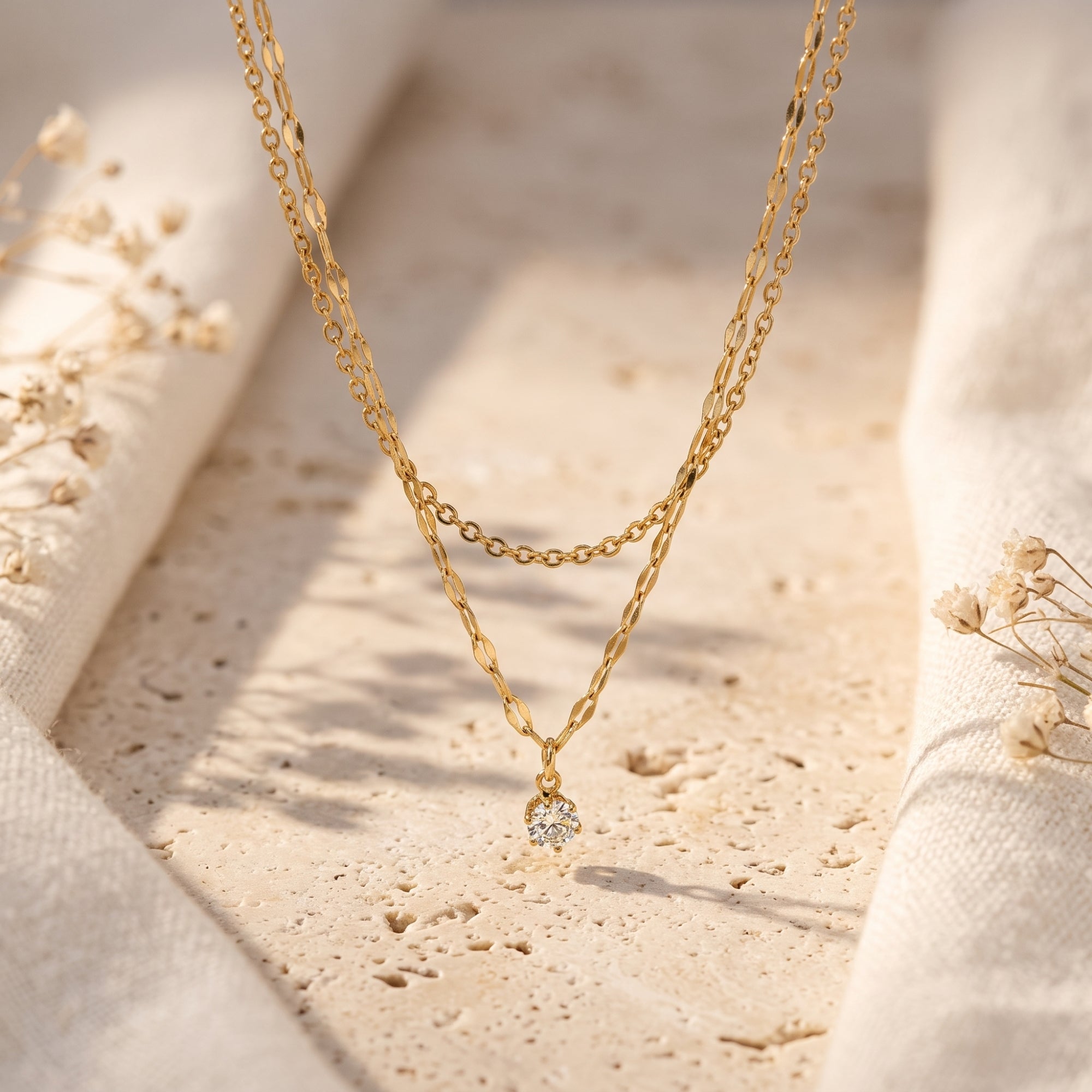 The Layered Solitaire Necklace