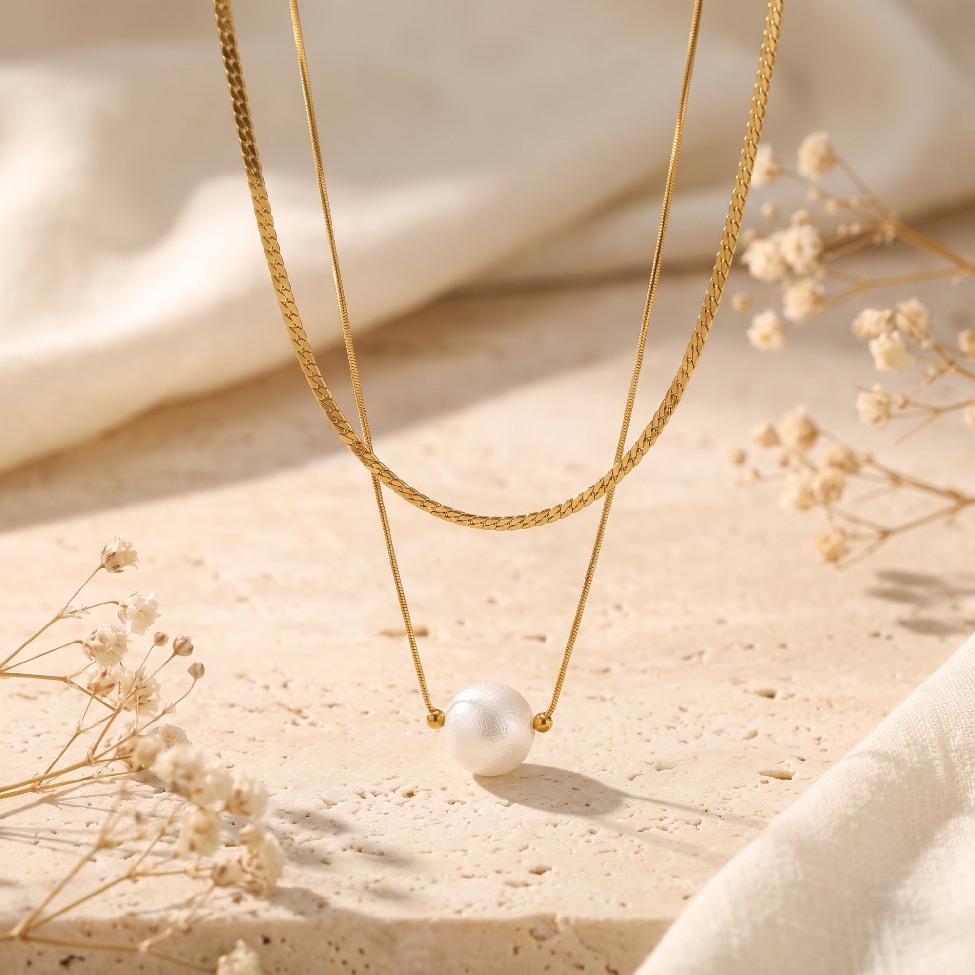 El collar de perlas en capas