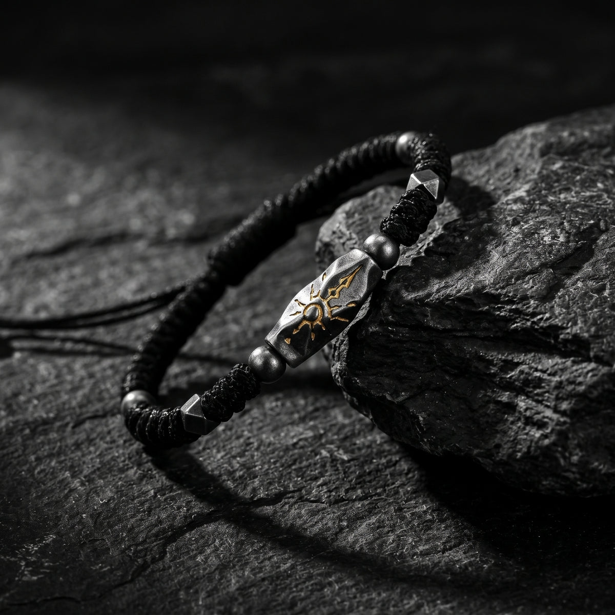 De zonnestraal-armband met koord