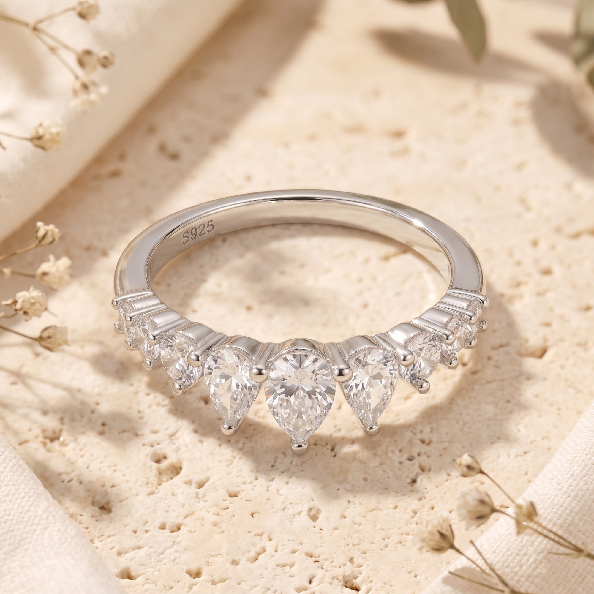 The Pear Tiara Ring