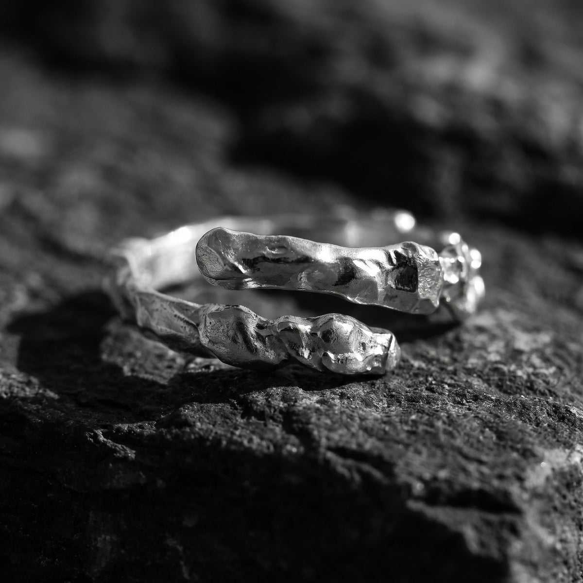 The Molten Texture Wrap Ring