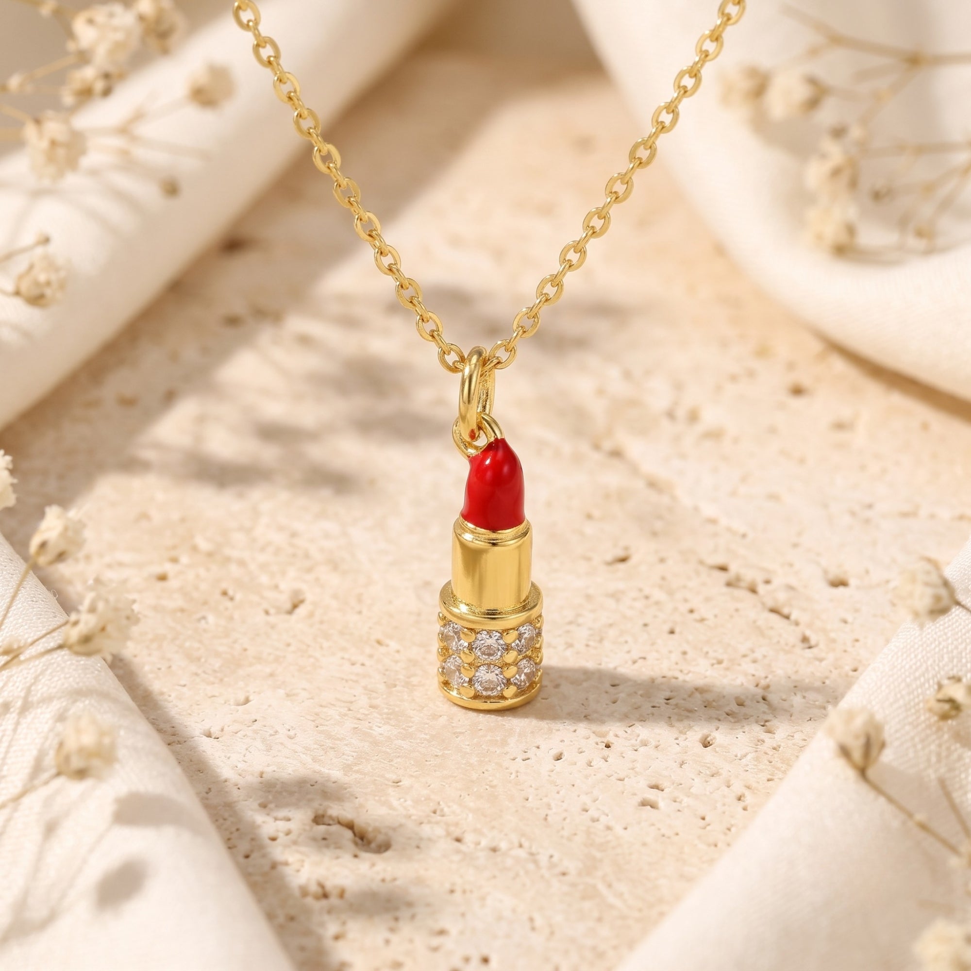 The Glamour Lipstick Necklace