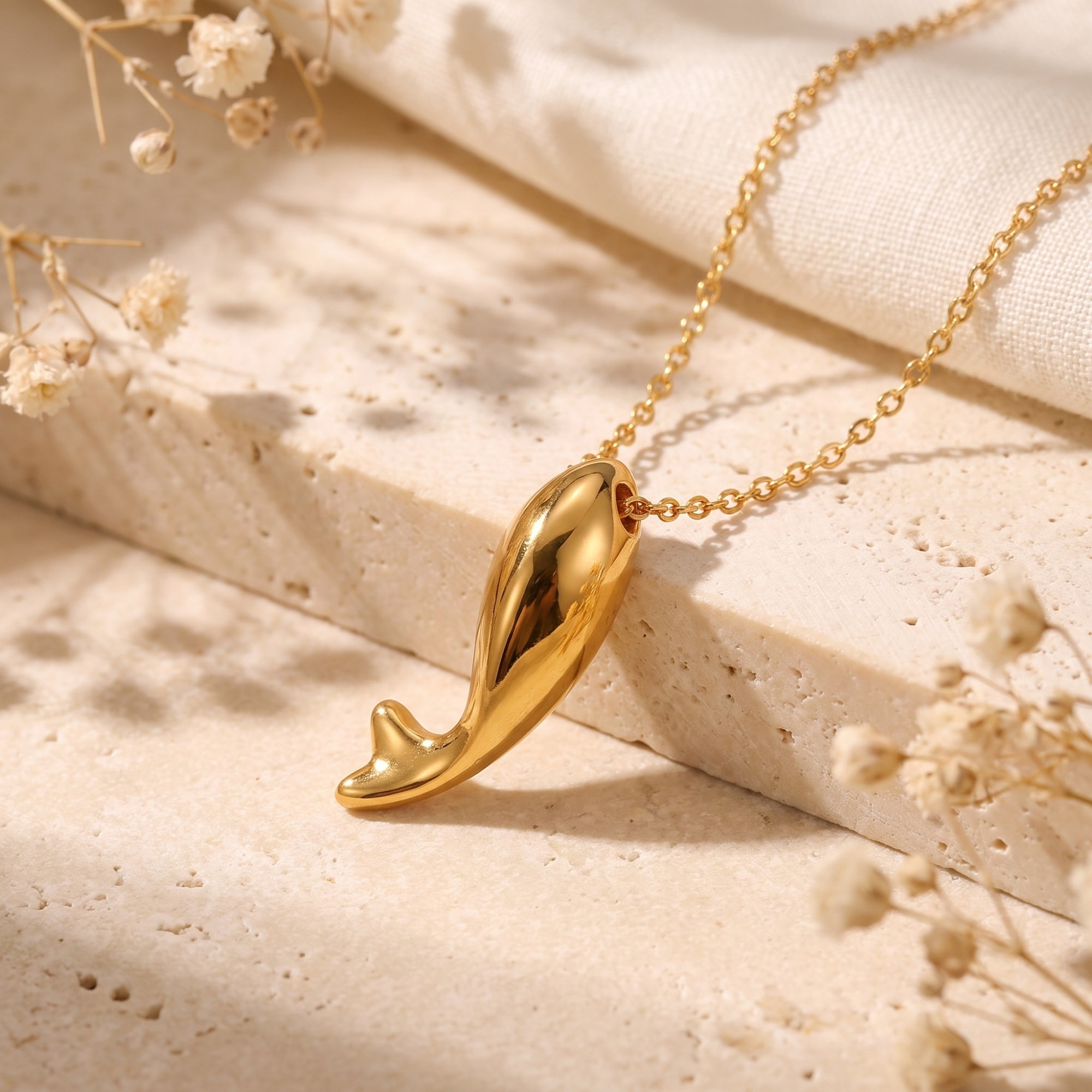 The Dolphin Tail Pendant Necklace
