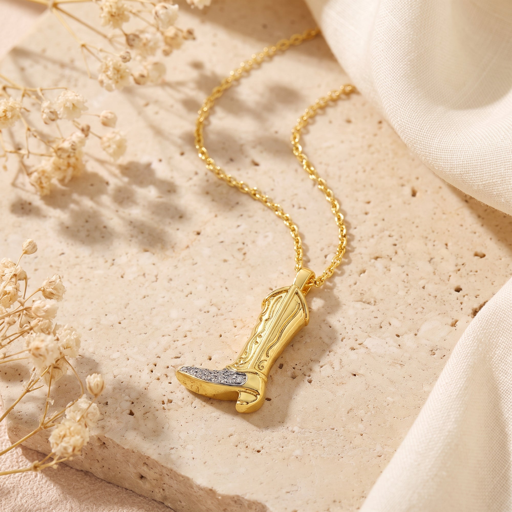 The Rodeo Boot Pendant Necklace