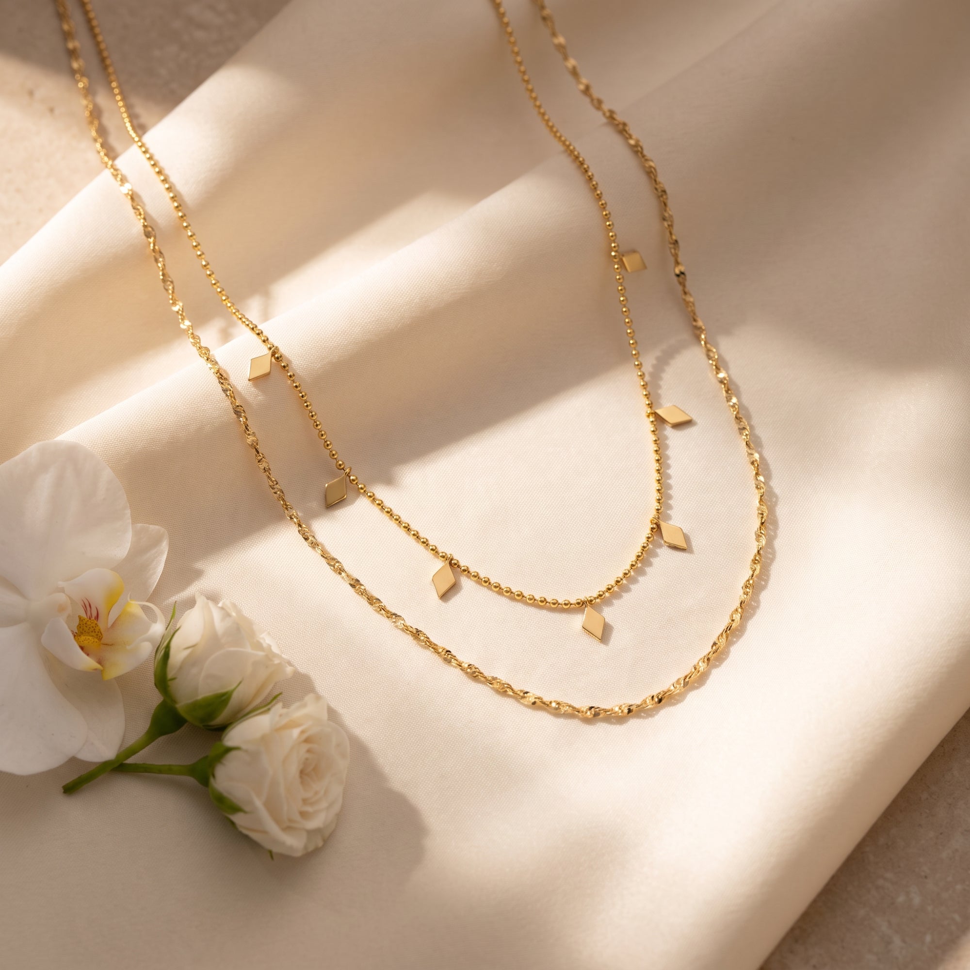 The Diamond Station Layered Necklace